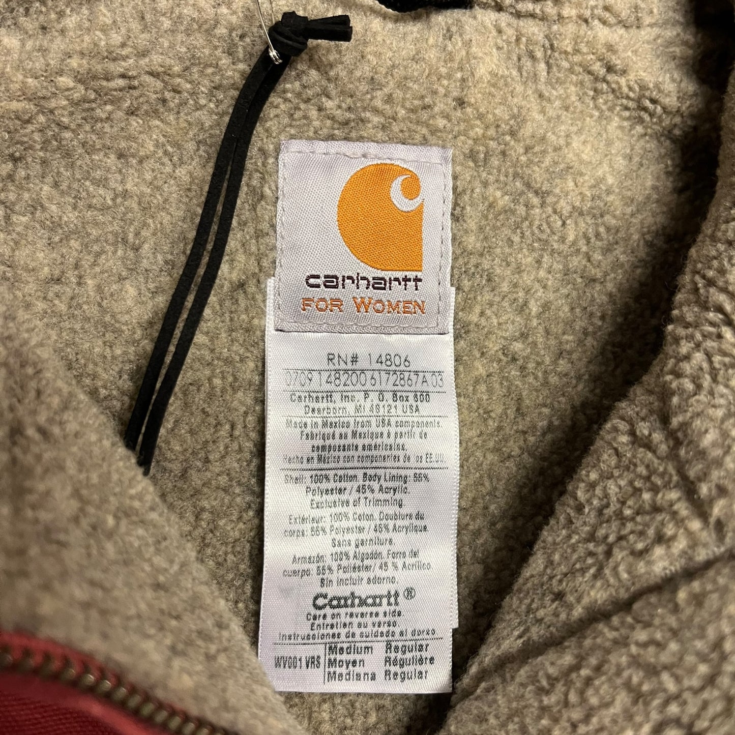 Woman’s Carhartt ‘WV001 VRS” Sherpa Lined Vest