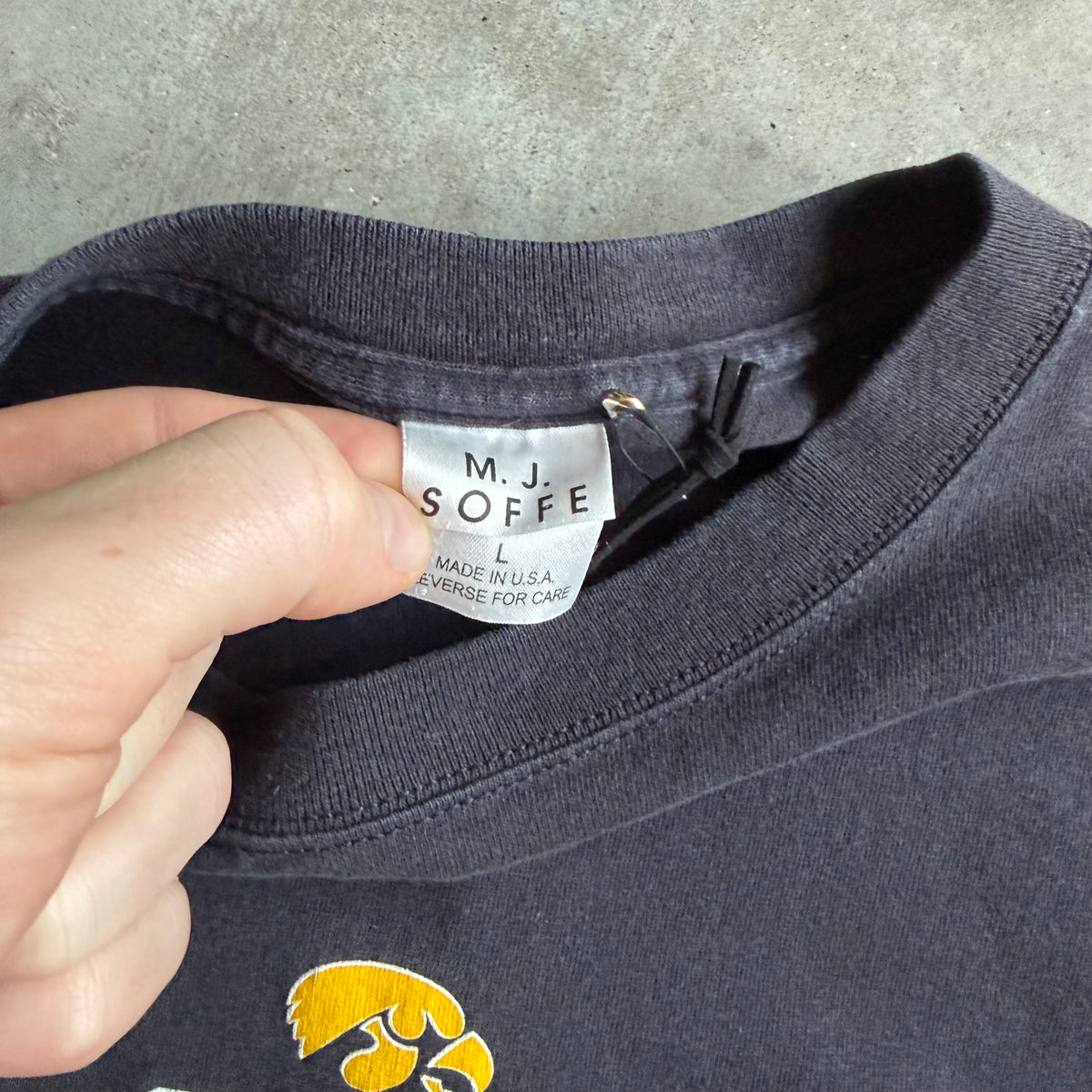 Vintage Iowa Hawkeyes Chest Stripe Longsleeve