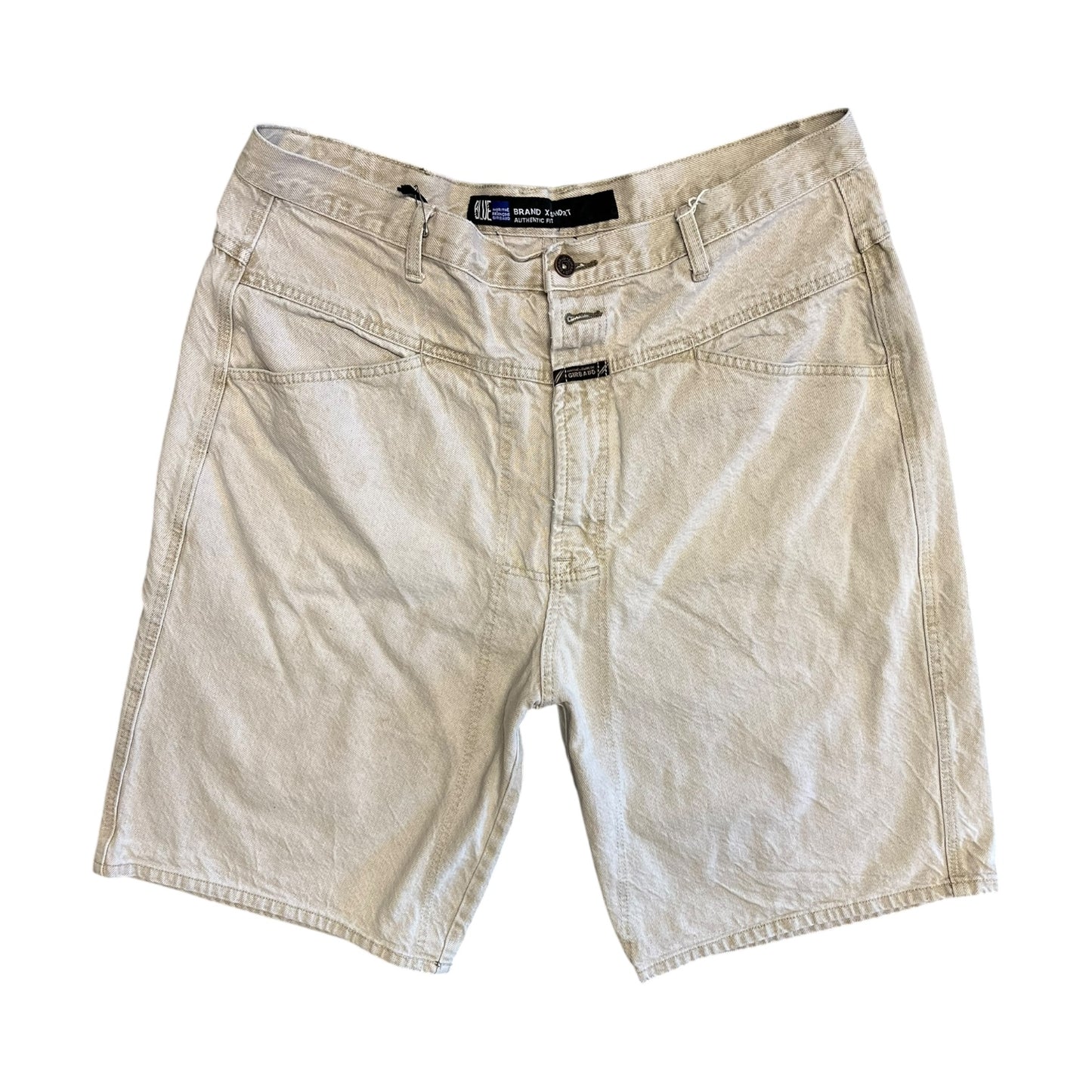 Y2K Blue Marithé + Francois Girbaud Authentic Tan Shorts 