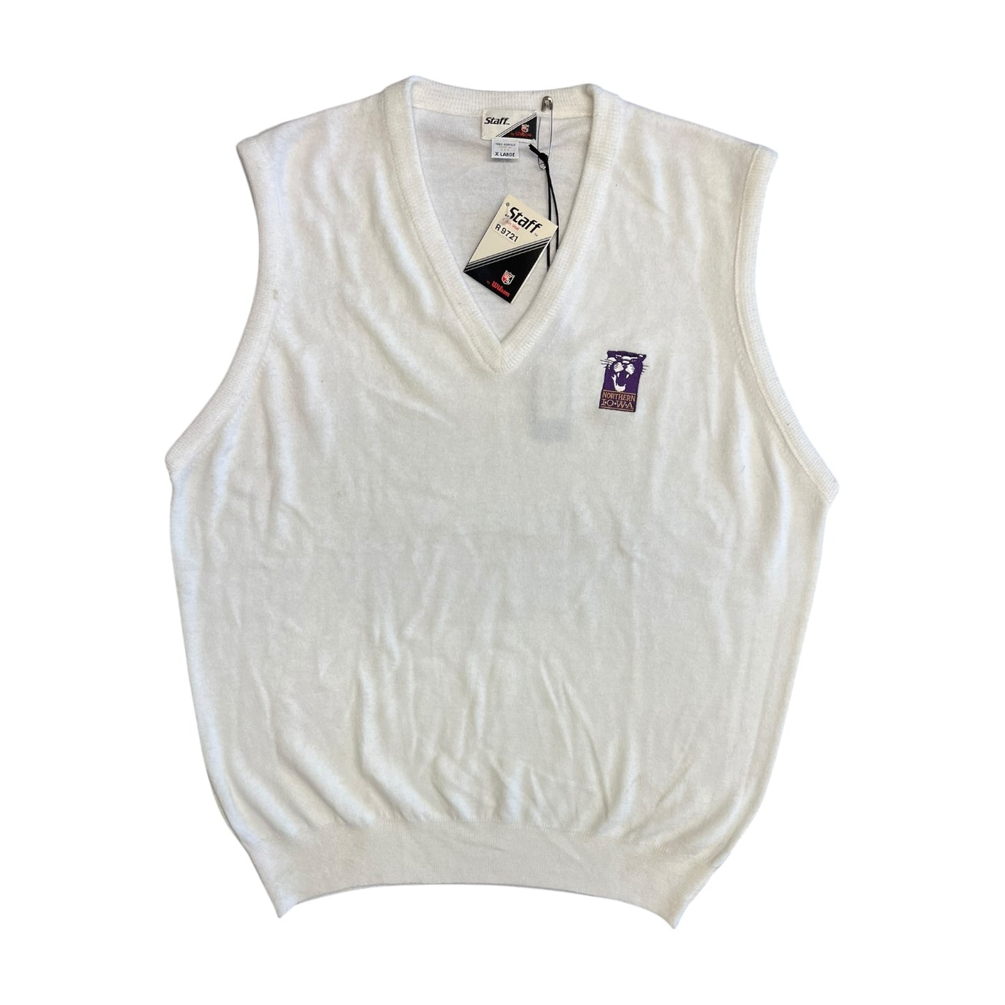 Vintage Northern Iowa Panthers Wilson White Vest