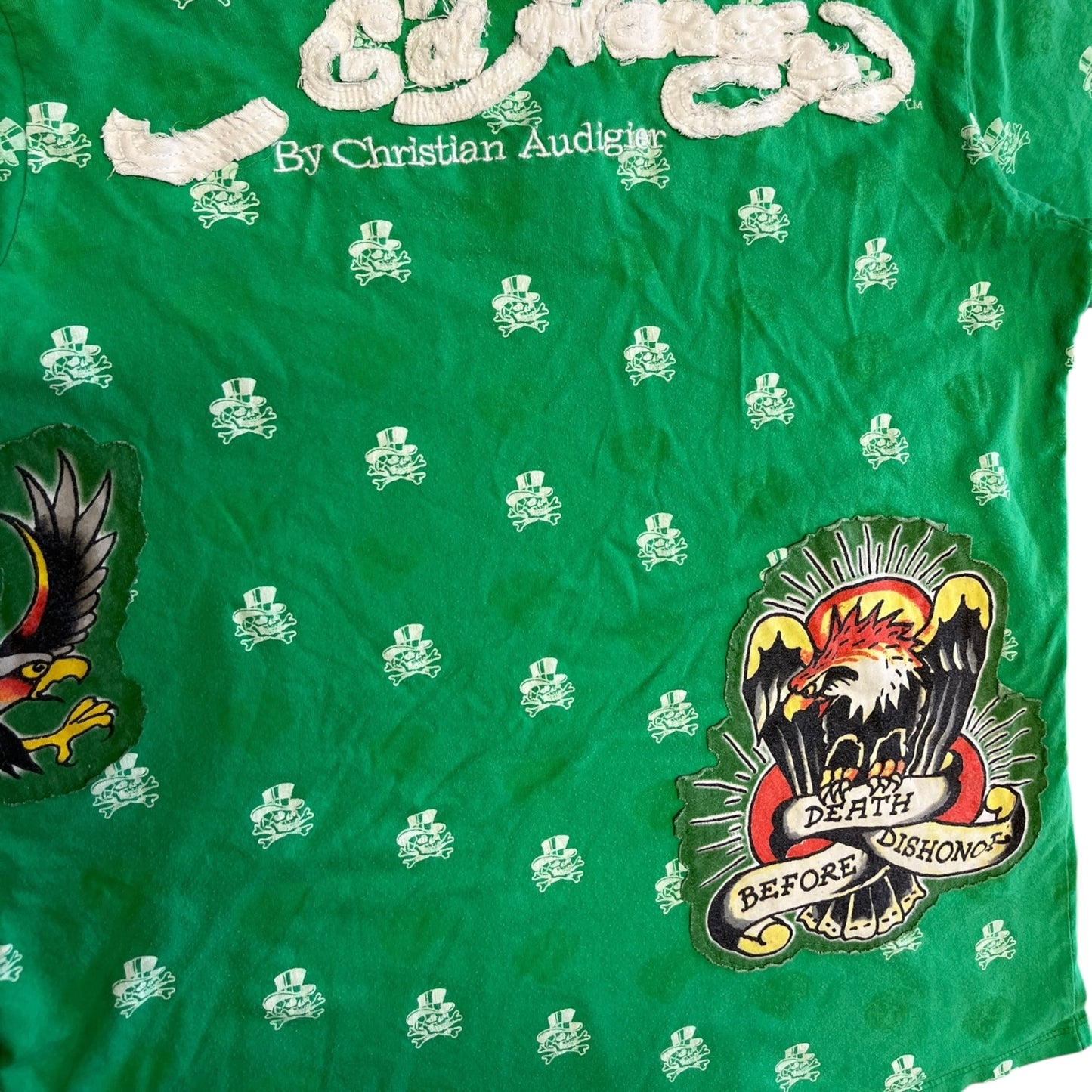 Y2K Ed Hardy Christian Audigier AOP Tee