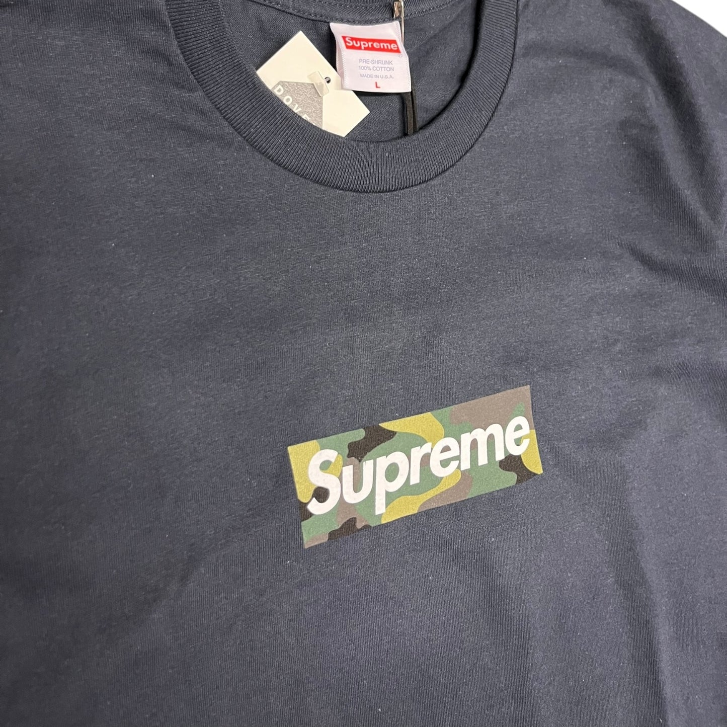 Supreme Camo Box Logo Tee (Navy)