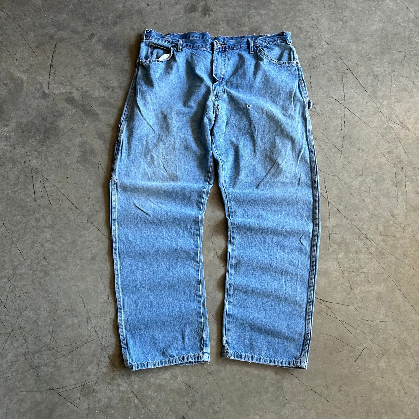 Y2K Super Faded Distressed Dickies Carpenter Jeans