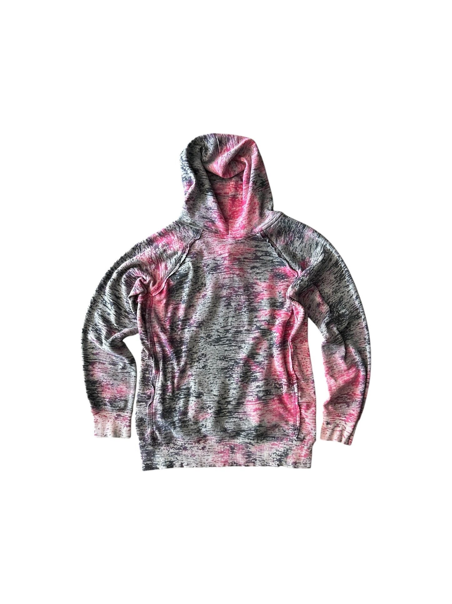 Women’s Y2K Bootleg Affliction Pink And Purple Acid Wash Hoodie