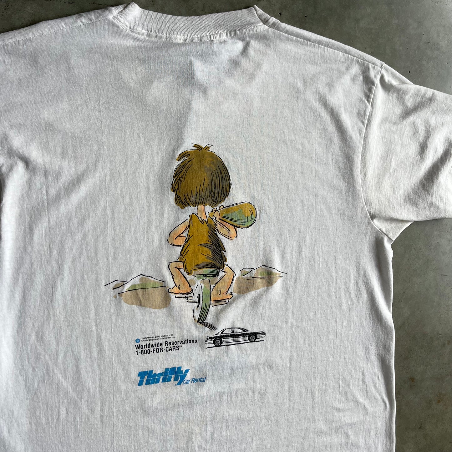 Vintage Thrifty Car Rental Caveman Tee