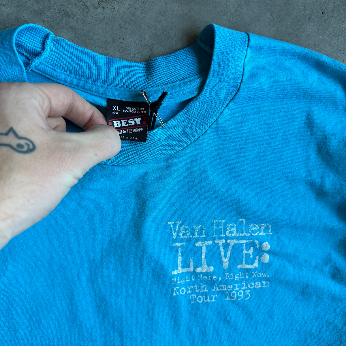 Vintage Van Halen Live : Right here Right Now 1993 Tour T Shirt