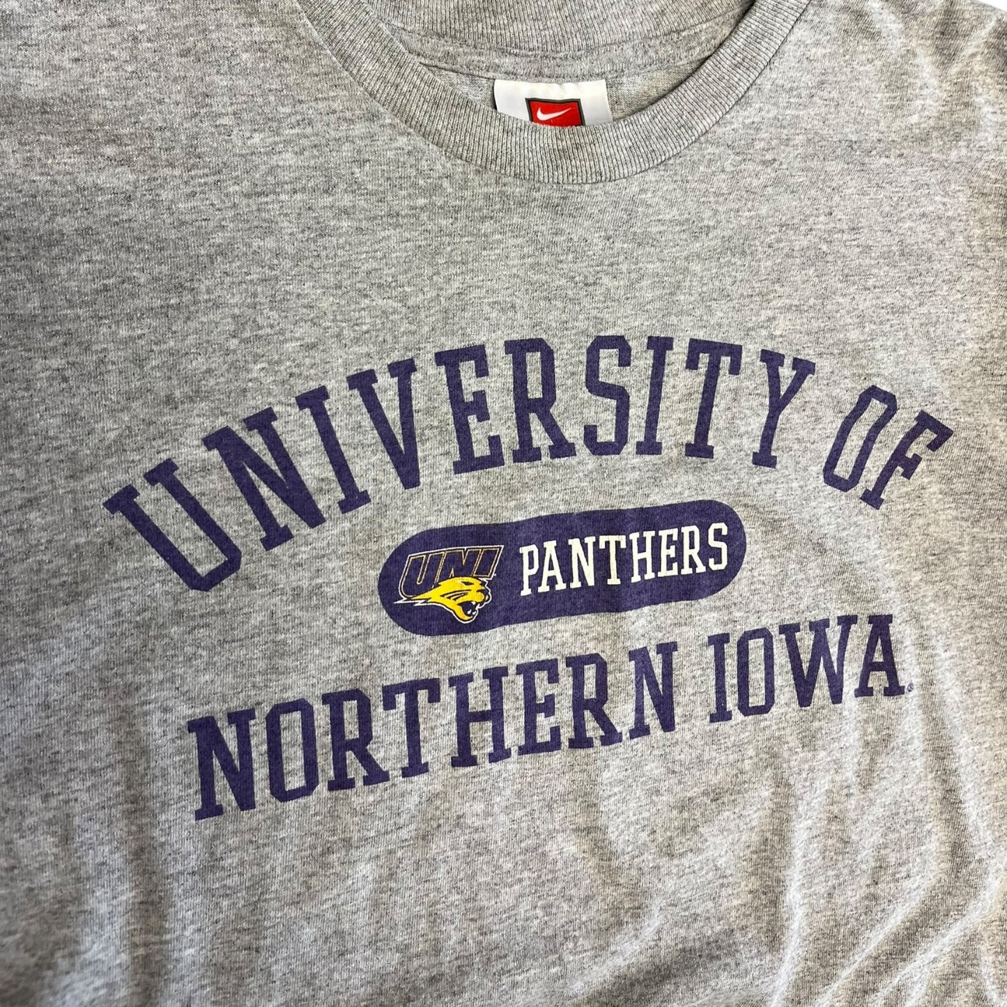 Y2K Nike University Of Northern Iowa Panthers Grey Tee