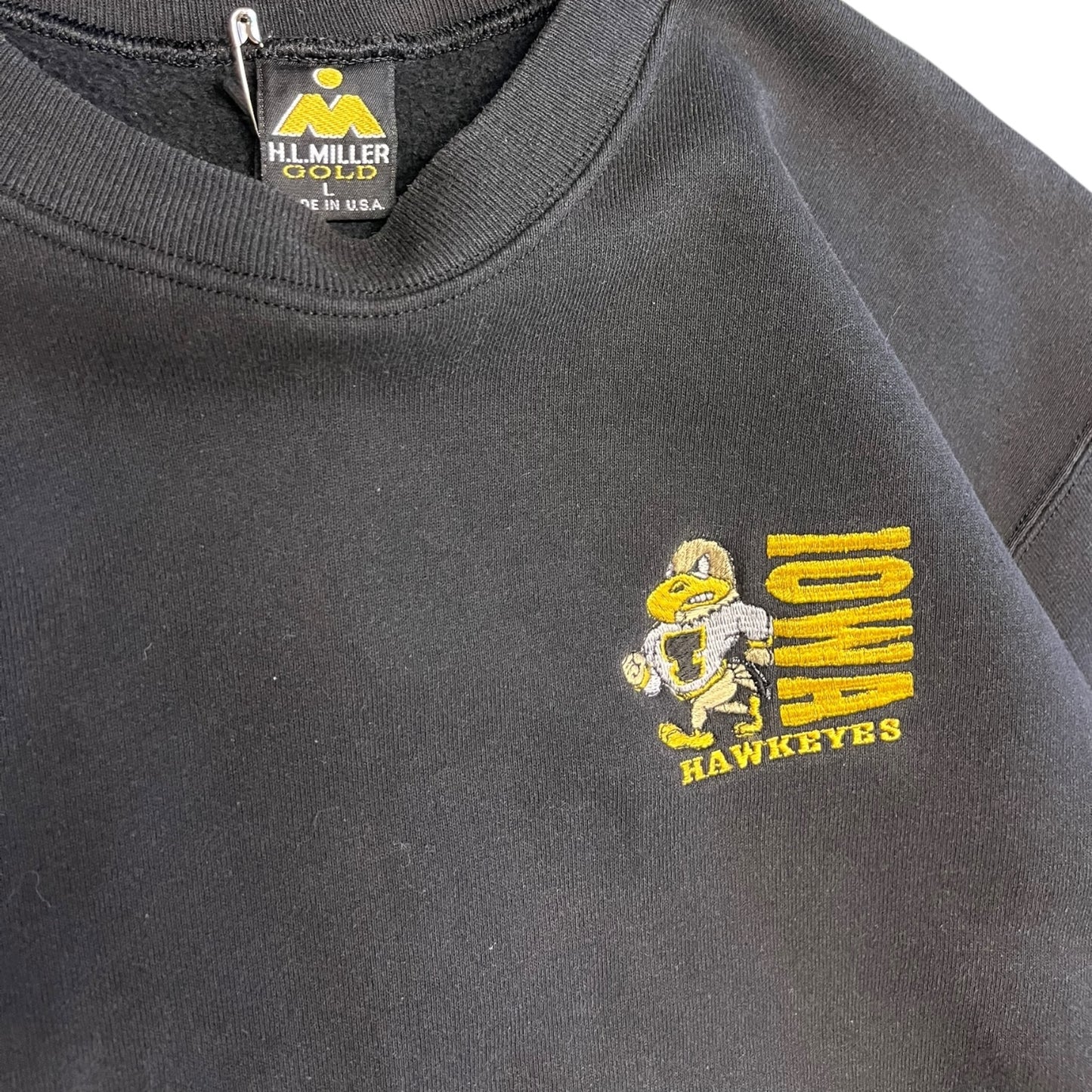 Vintage Iowa Hawkeyes Mini Logo Embroidered Sweatshirt