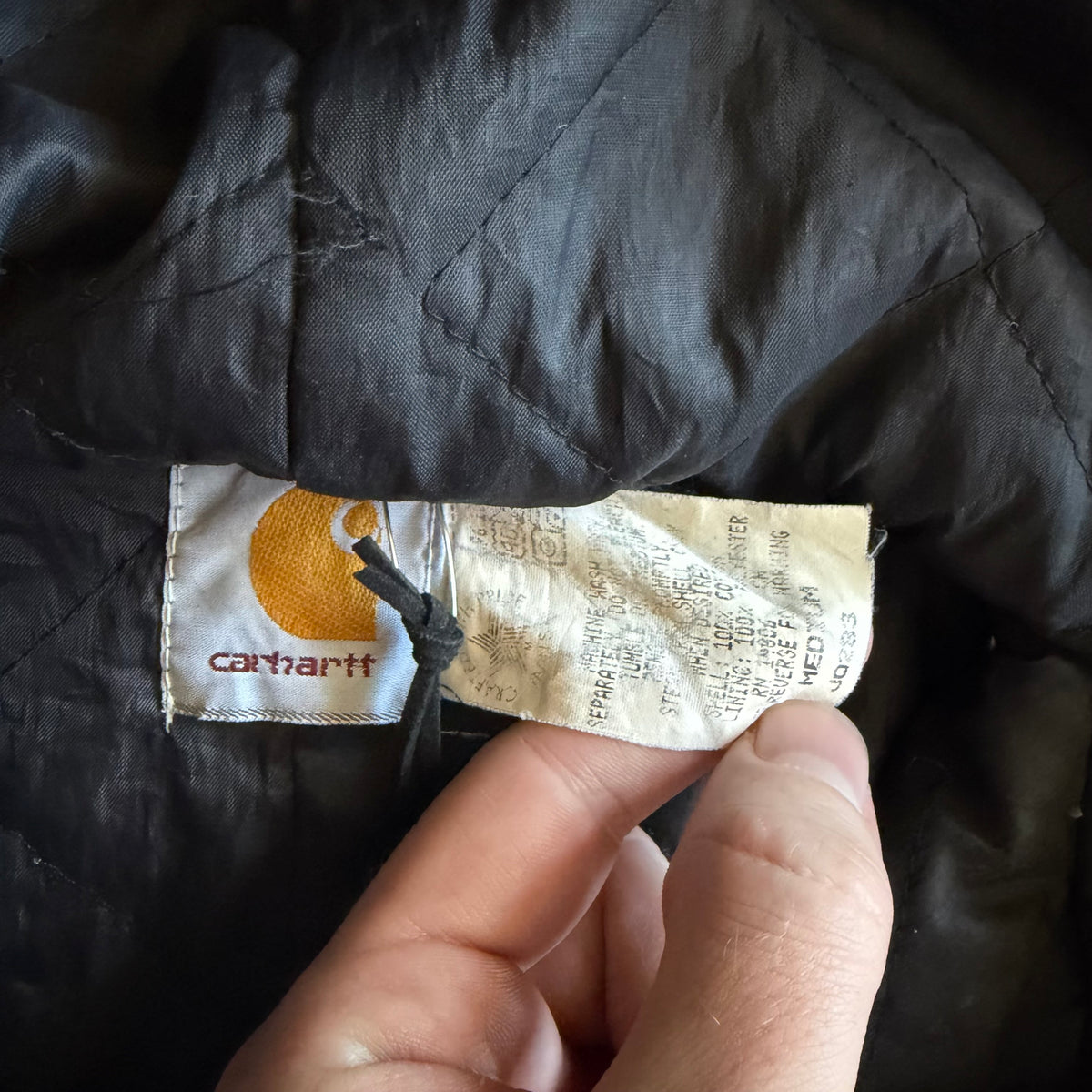 Vintage Carhartt ‘JQ283’ Navy Quilt Lined Active Jacket