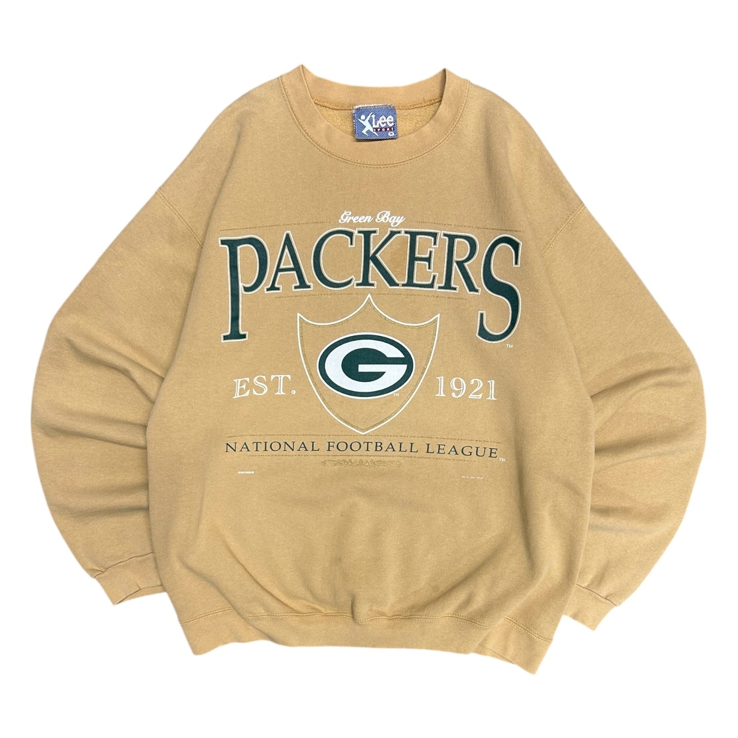 Vintage Lee Sports Green Bay Packers Gold Sweatshirt