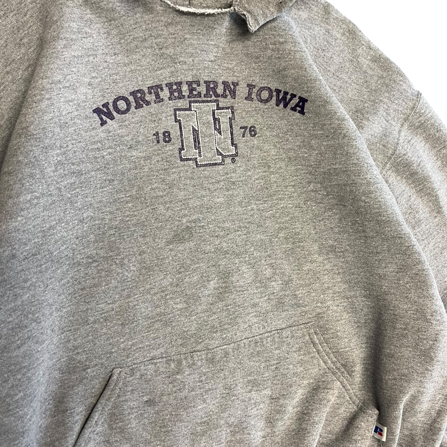 Y2K UNI Northern Iowa Panthers Chop Neck Russell Hoodie