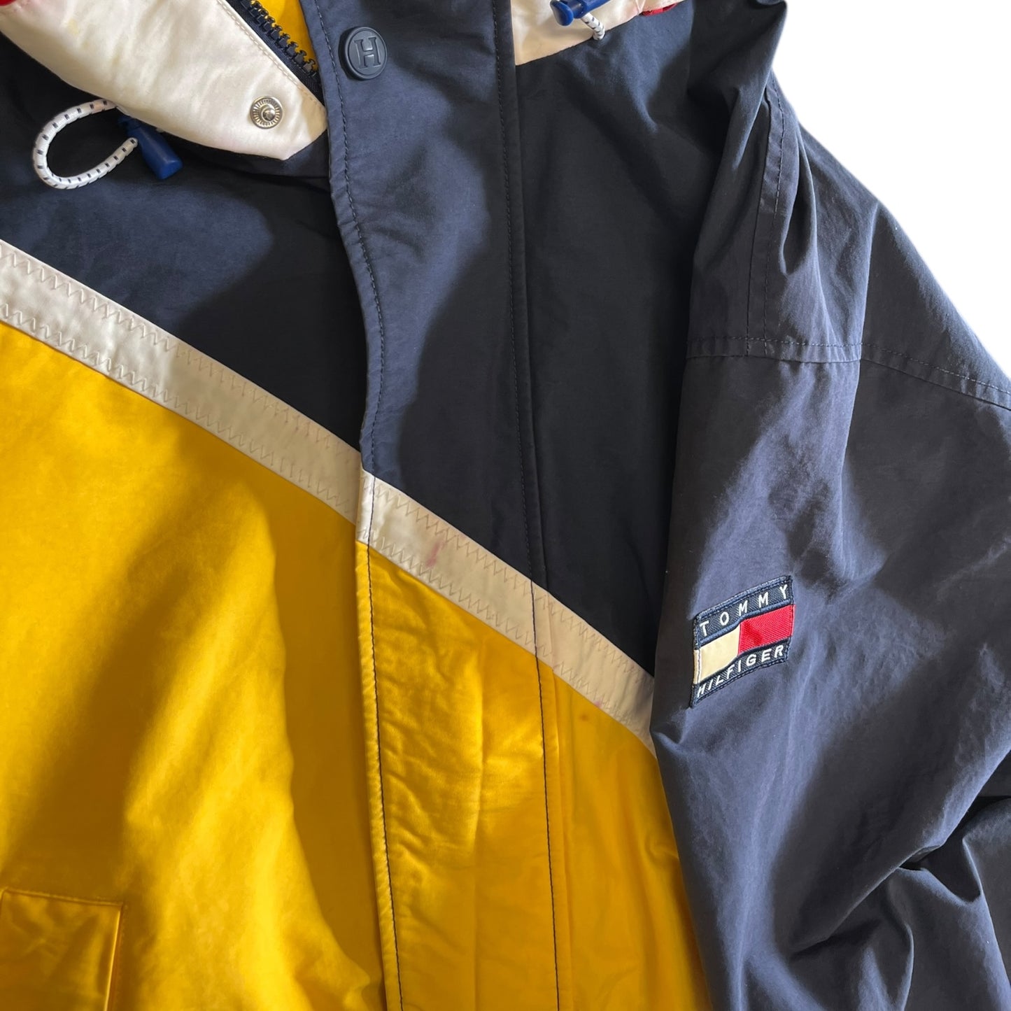 Vintage Tommy Hilfiger Navy & Yellow Color Block Jacket