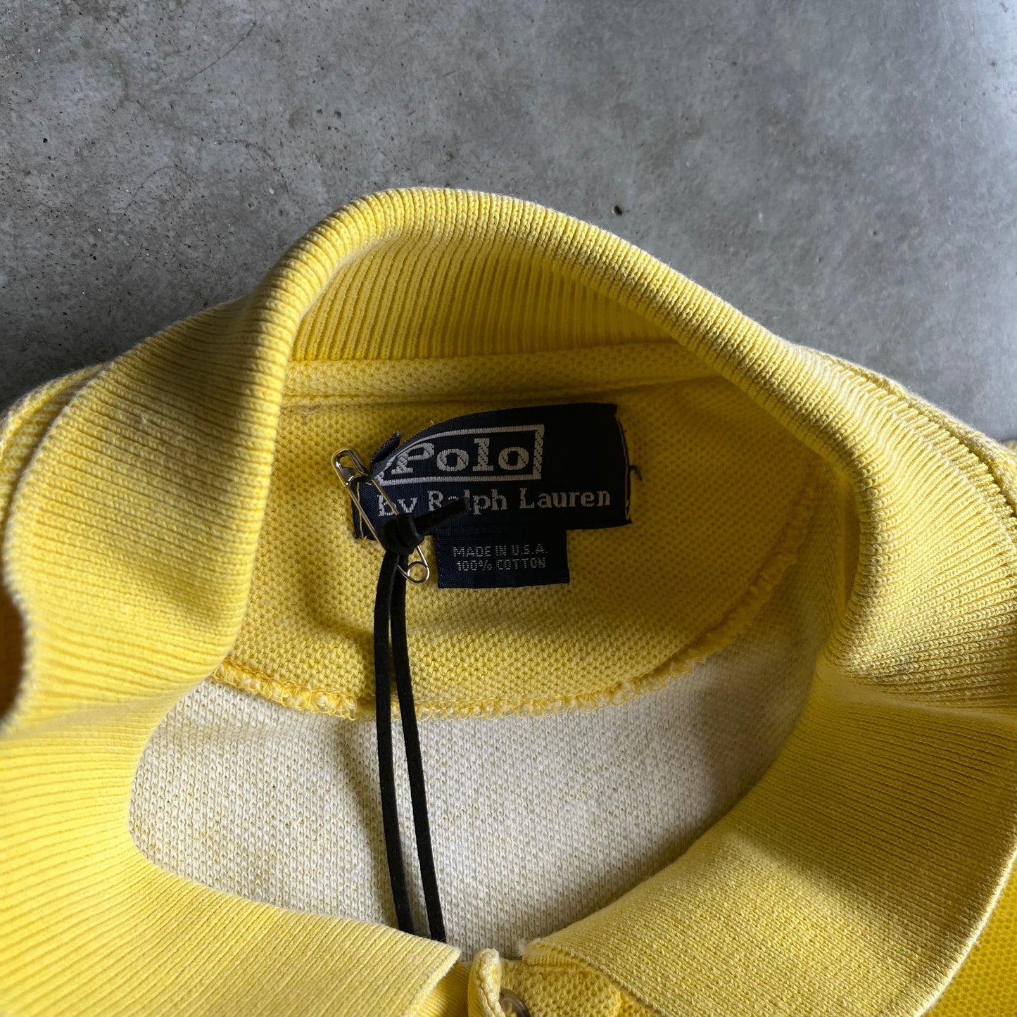 Vintage Polo Ralph Lauren Yellow & Navy Collared Shirt