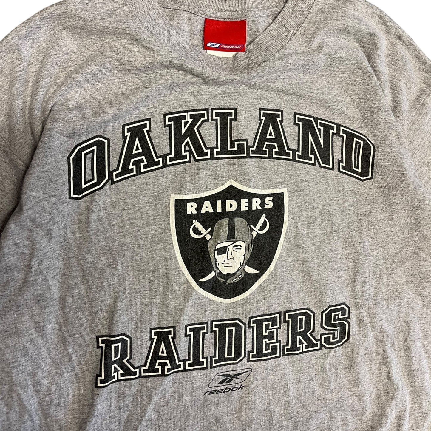 Y2K Oakland Raiders Grey Logo Tee