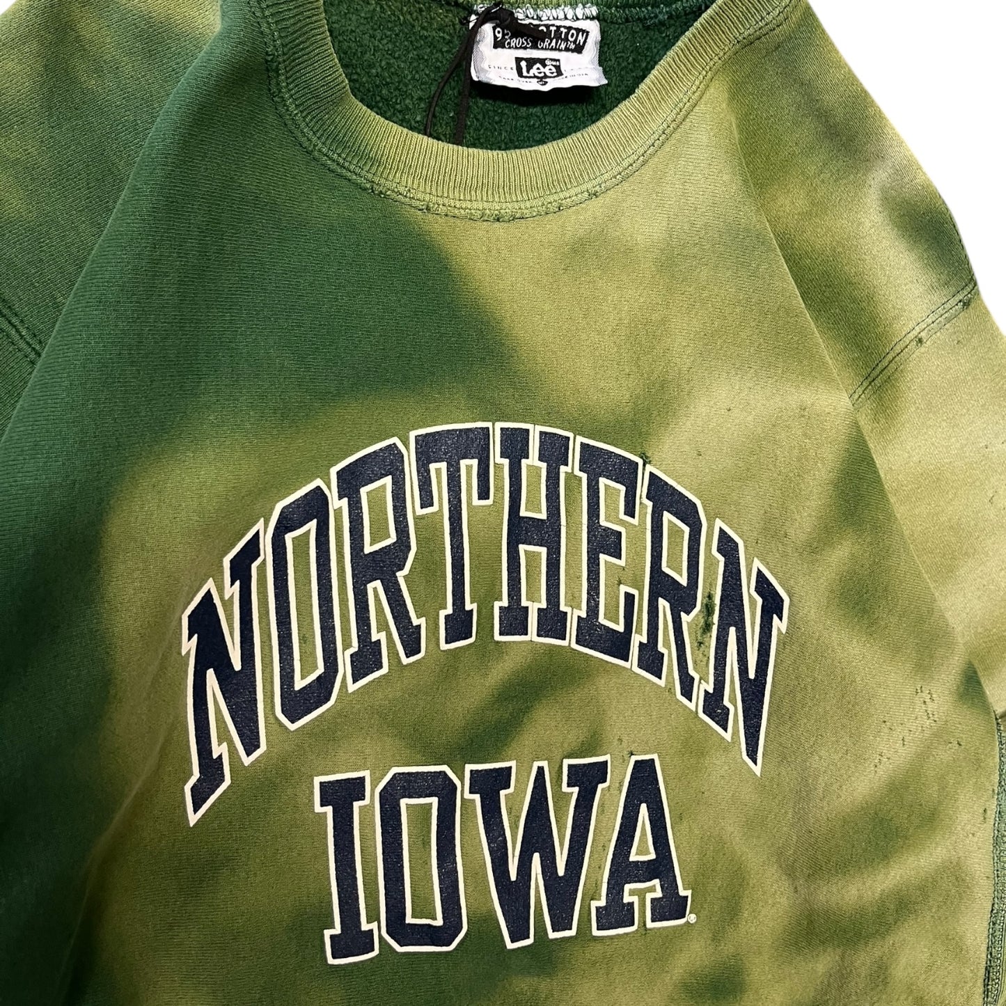 Vintage Lee Northern Iowa Faded Green Weave Sweatshirt