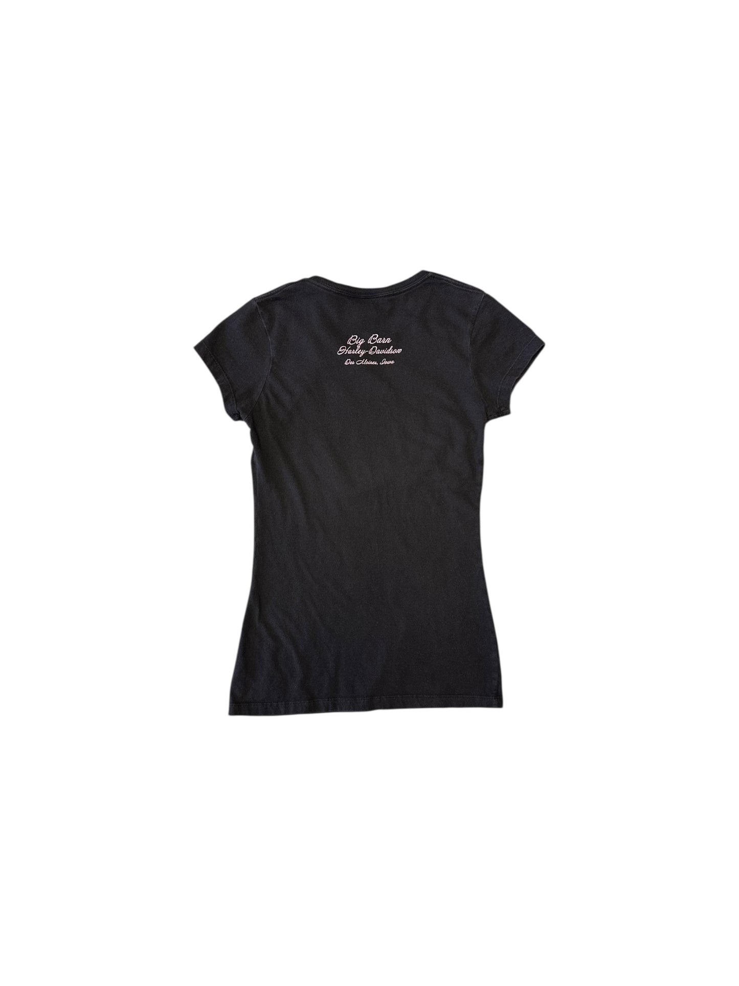 Women’s Y2K Harley Davidson Pink Logo Baby T