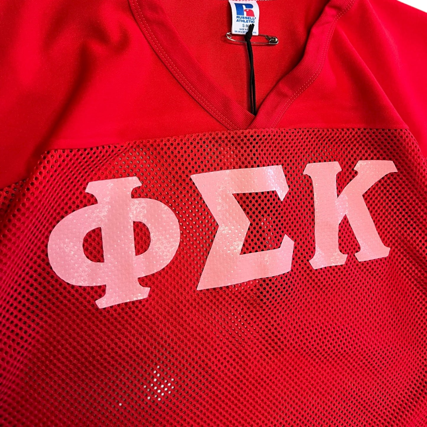 Russell Athletics Cropped Greek Letter Jersey
