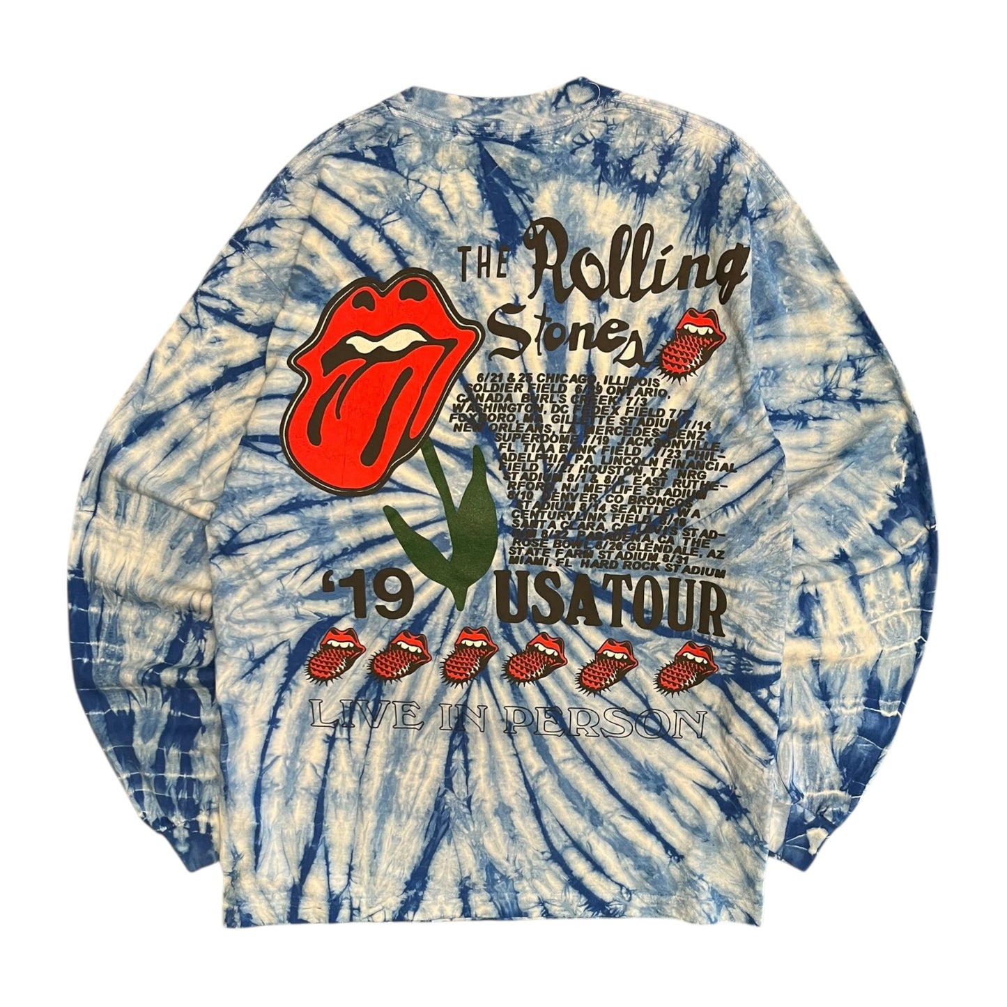 Tie Dye Rolling Stones 2019 USA Tour Longsleeve