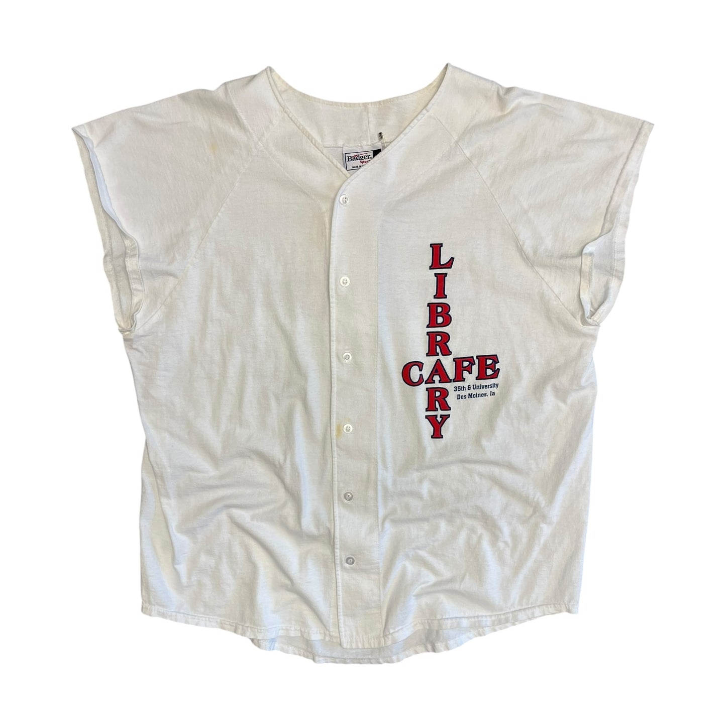 Vintage Library Cafe Budweiser Button Up Tee