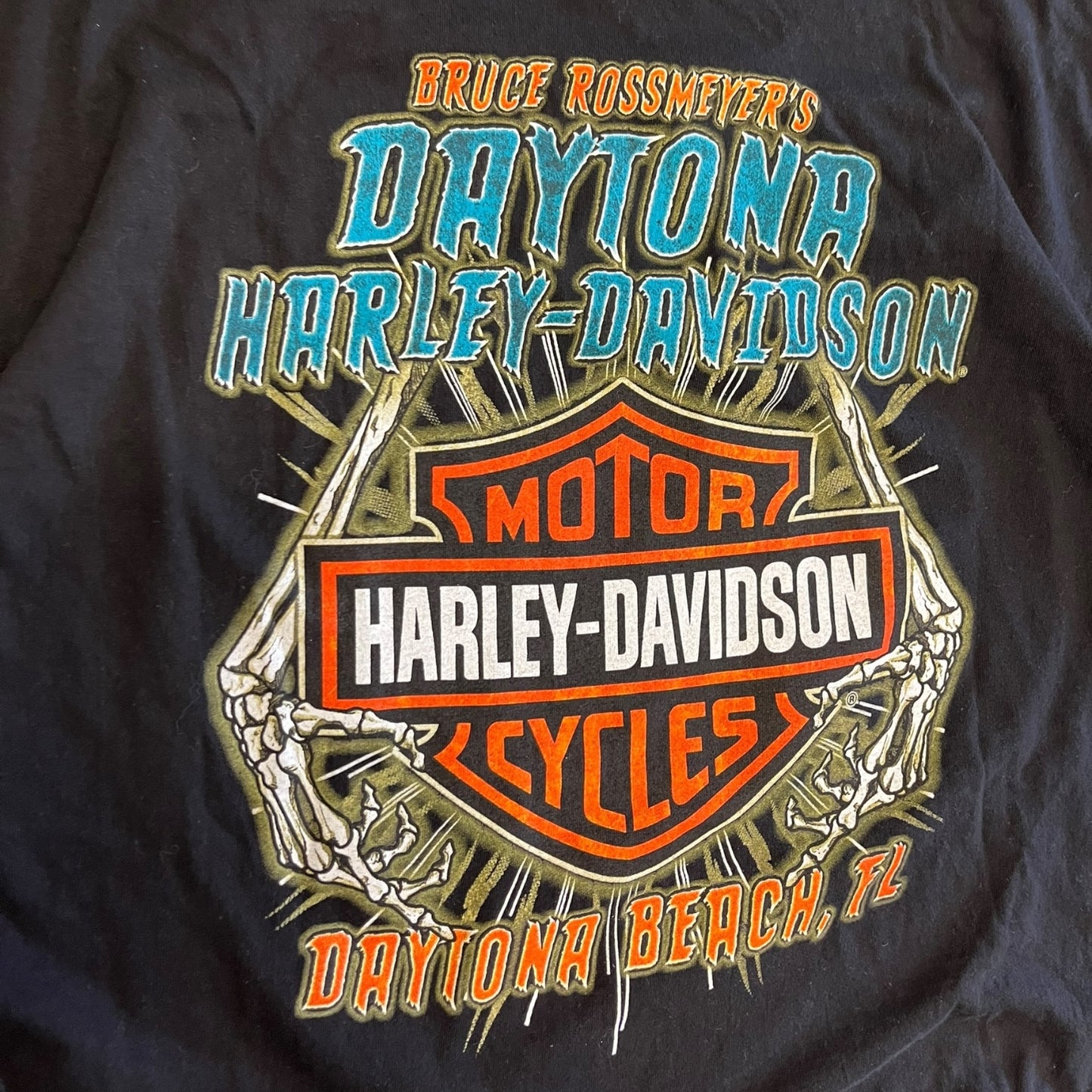 Y2K Harley Davidson Grim Reaper And Candles Tee