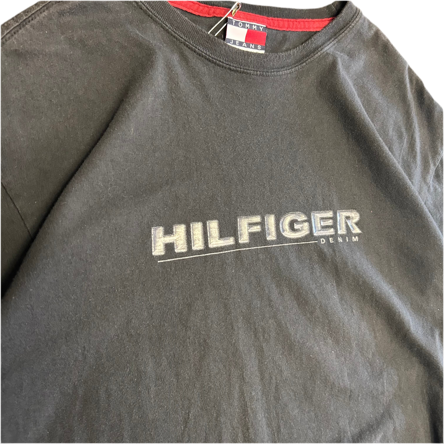 Y2K Tommy Hilfiger Denim Black Tee