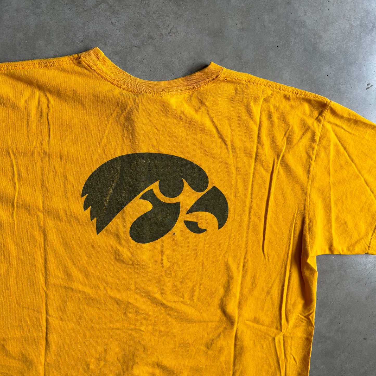 Y2K Nike Iowa Hawkeyes Centered Swoosh & Spell-Out Tee