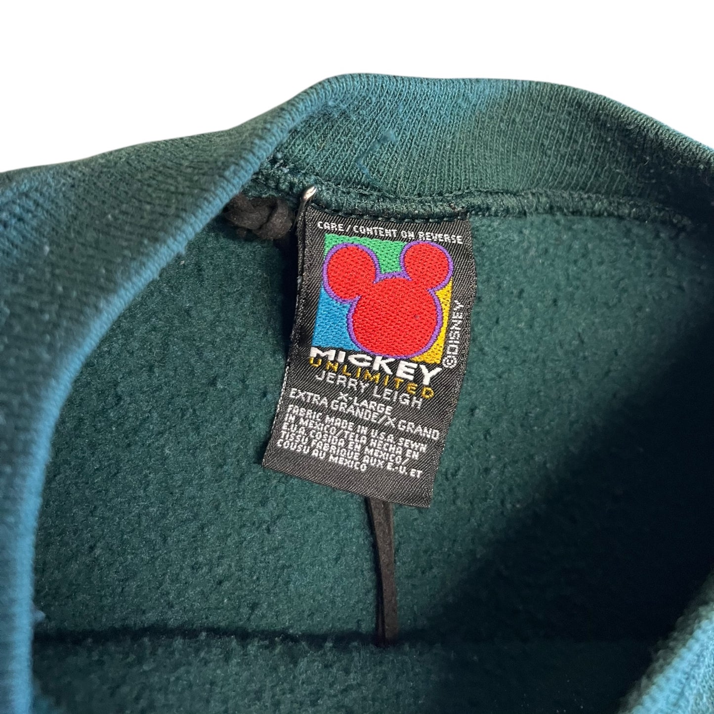 Vintage Mickey Mouse Pluto Green Crewneck