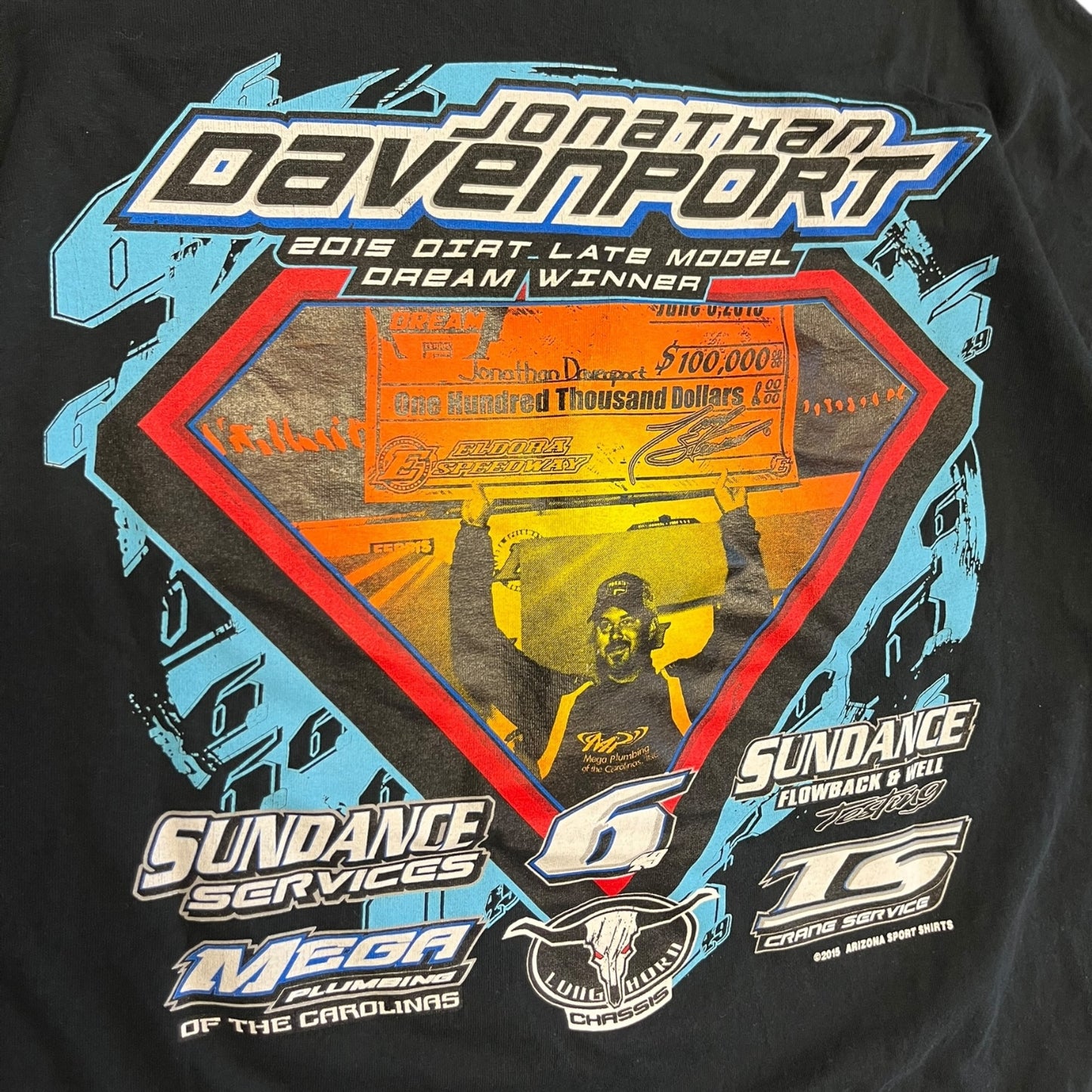 Y2K Jonathan Davenport Superman NASCAR Tee