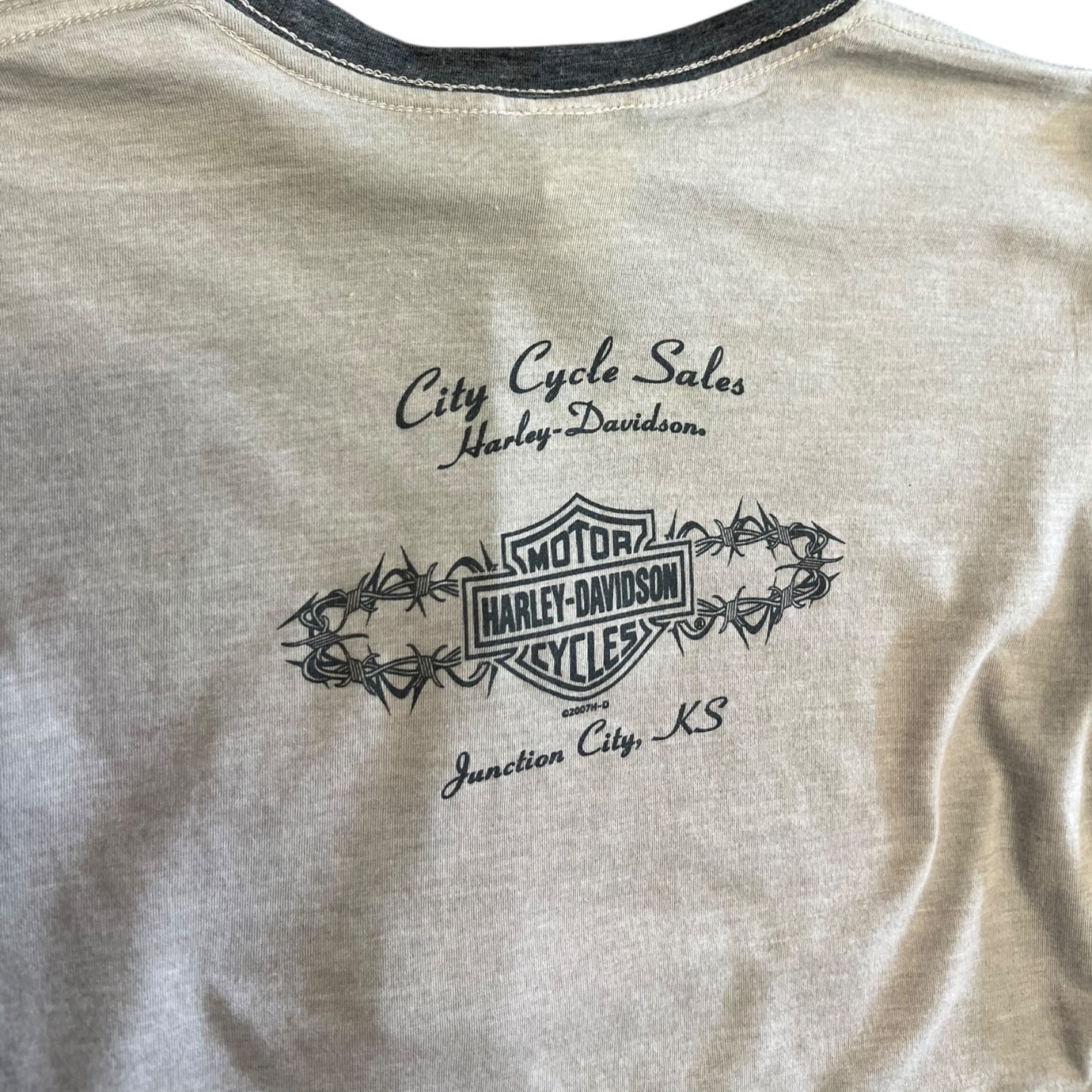 Women’s Harley Davidson Purple/Grey Grunge Long Sleeve