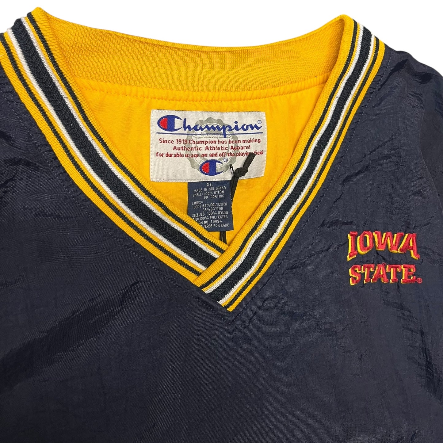 Vintage Champion Iowa State Navy Pullover Windbreaker