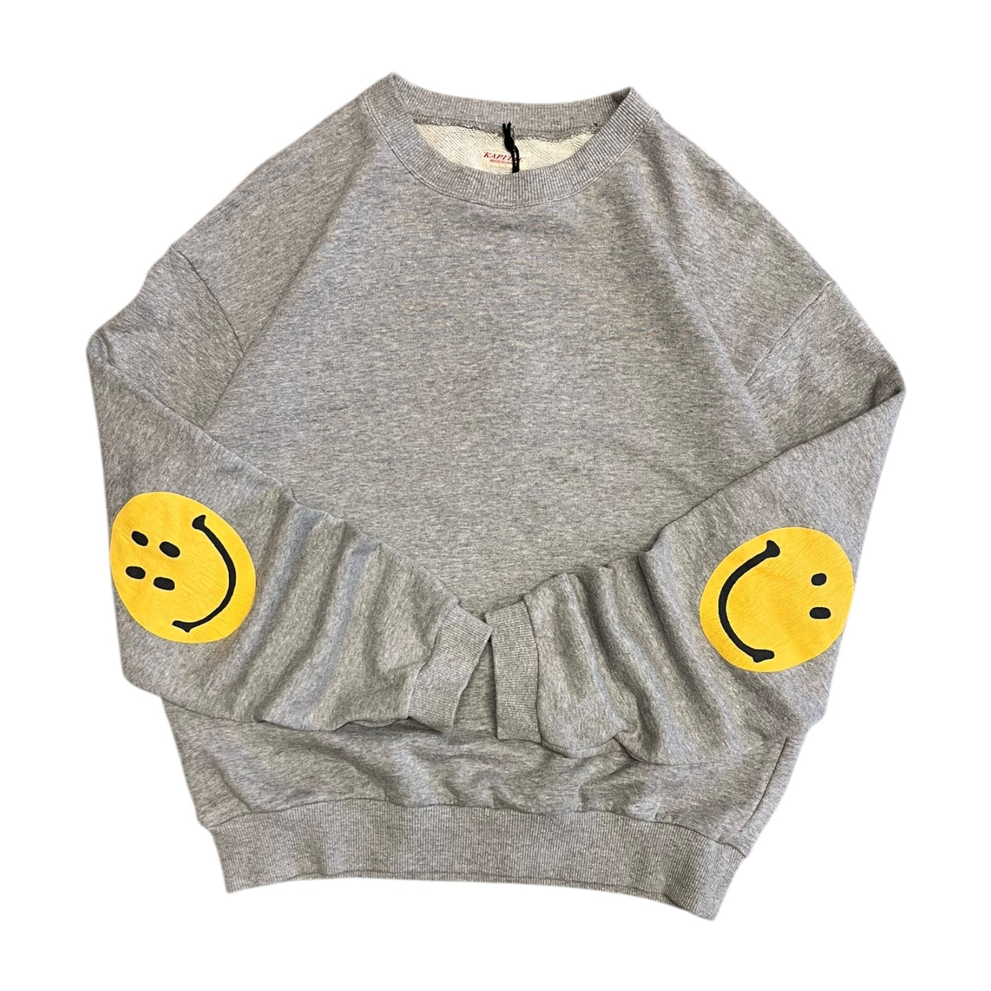 Kapital Smiley Face Sleeve Grey Sweatshirt