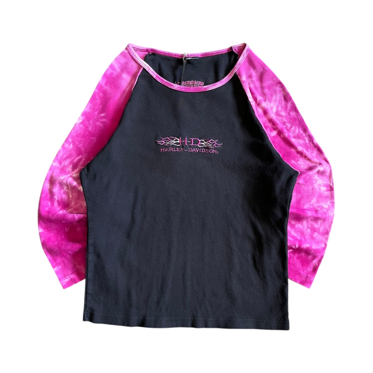 Women’s Y2K Harley Davidson Tie Dye Sleeve Longsleeve