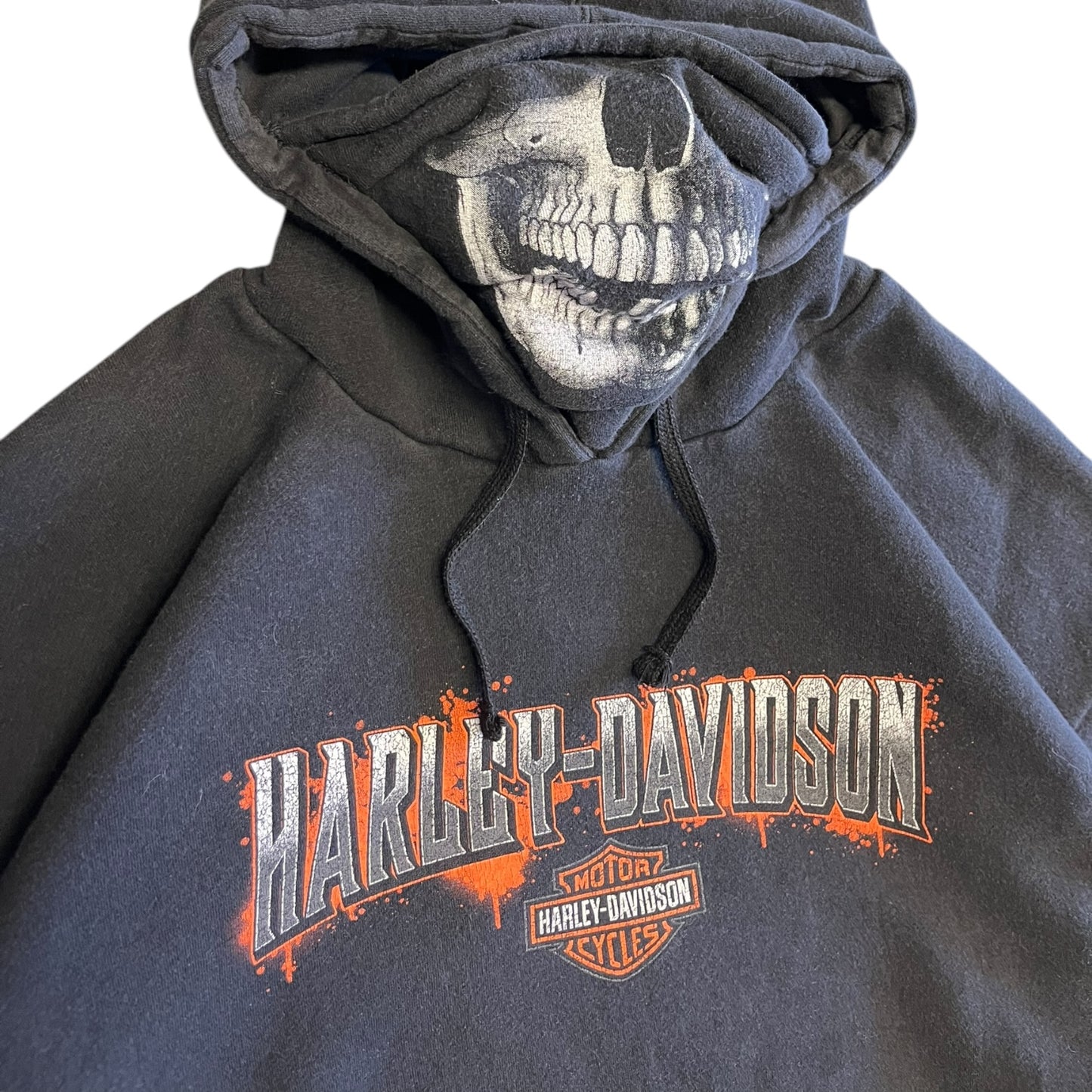 Vintage Harley Davidson Skull Mask Hoodie