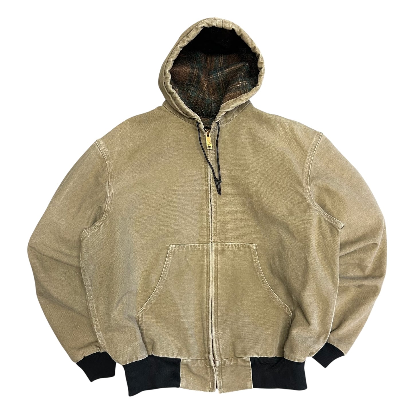 Carhartt Plaid Lined Khaki Active Jacket