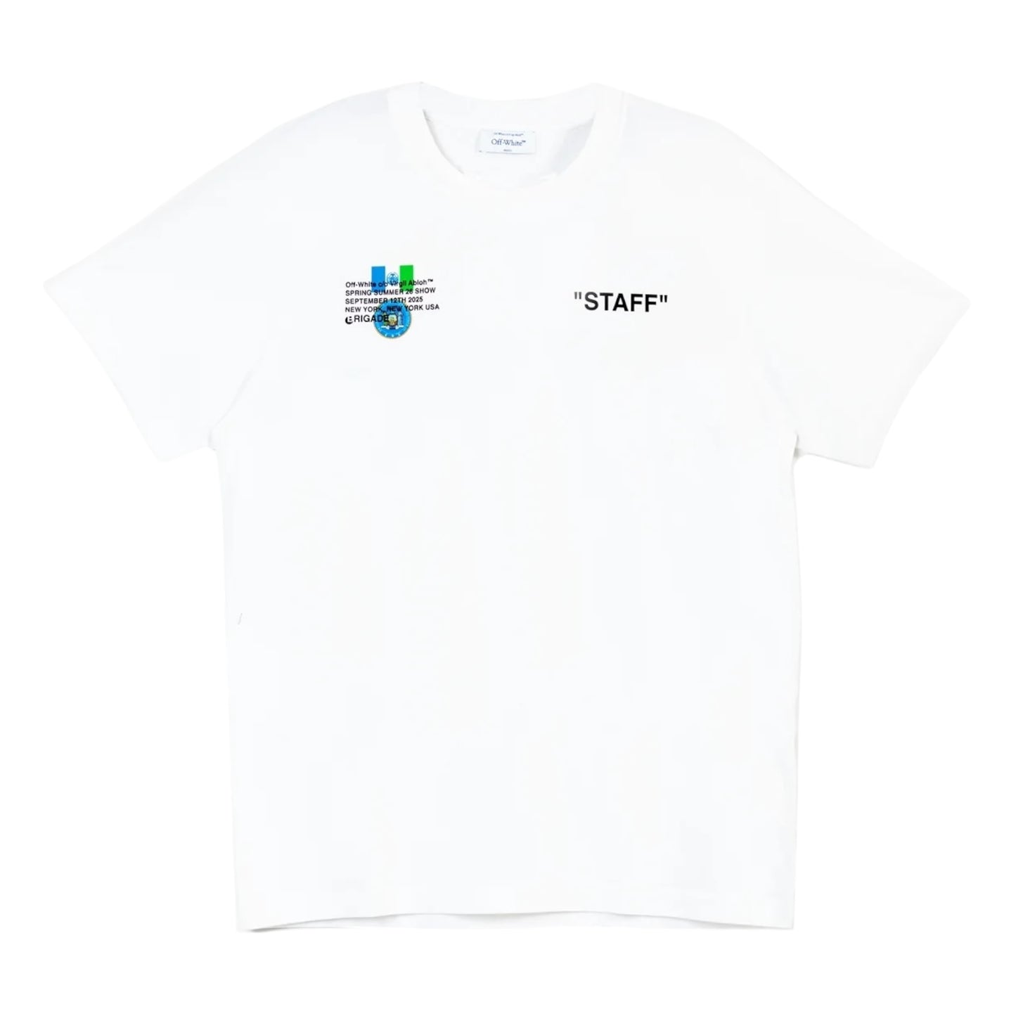 Off White x Brigade NYFW “Staff” T Shirt White