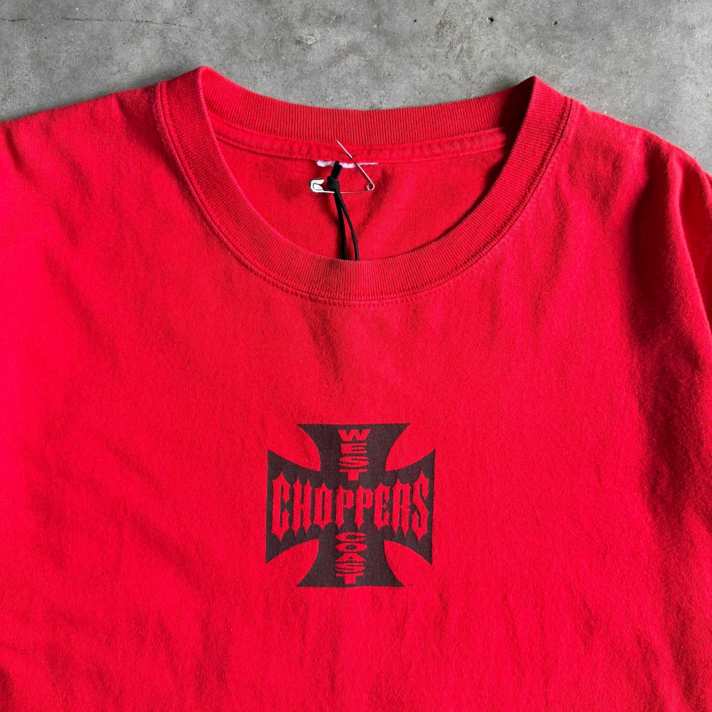 Y2K West Coast Choppers Cross Red T Shirt