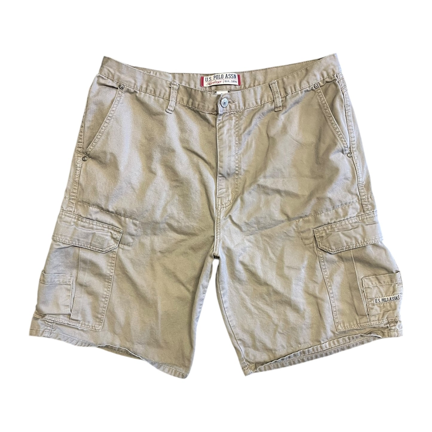 Y2K US Polo Assn Khaki Cargo Shorts
