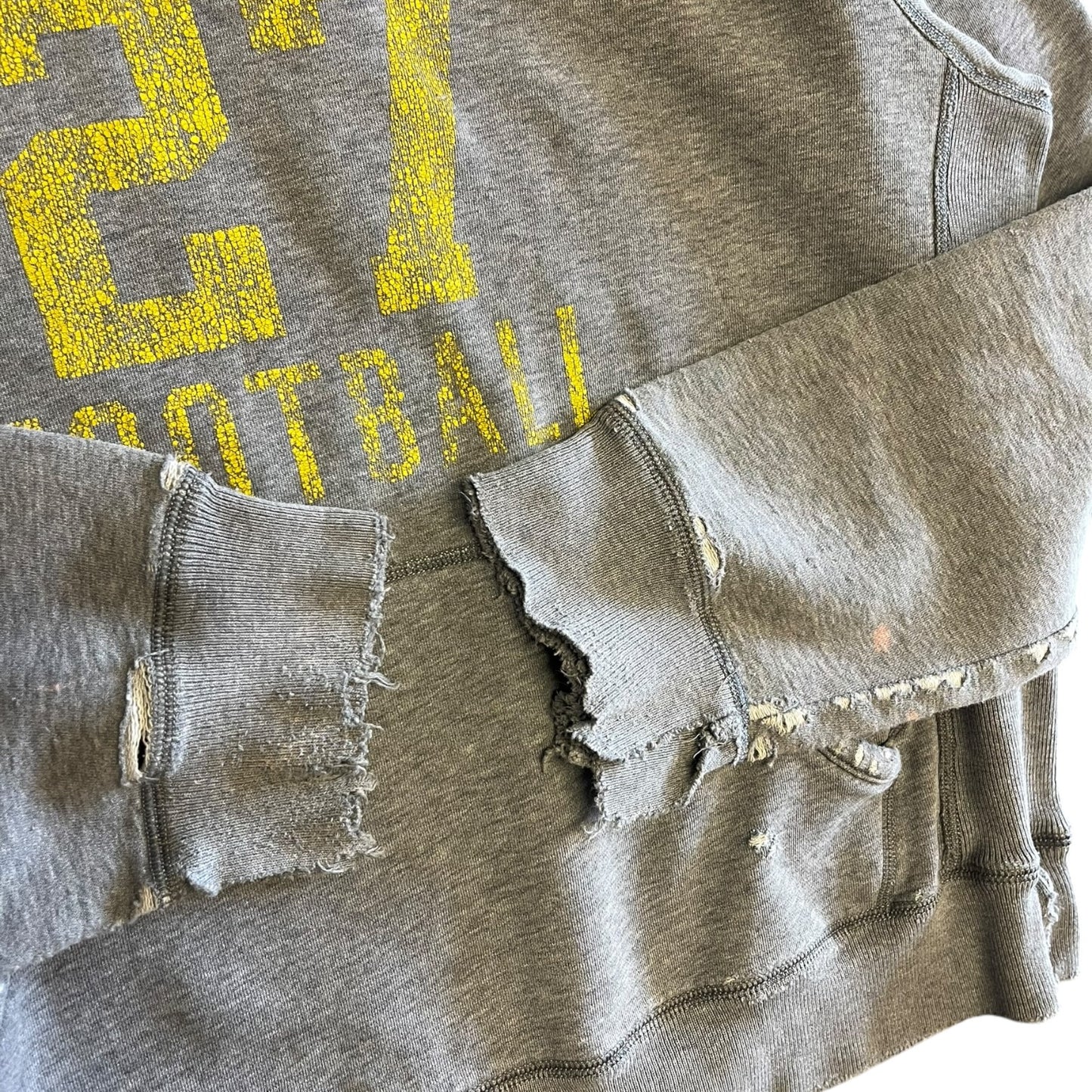 Y2K Abercrombie Football Distressed Hoodie