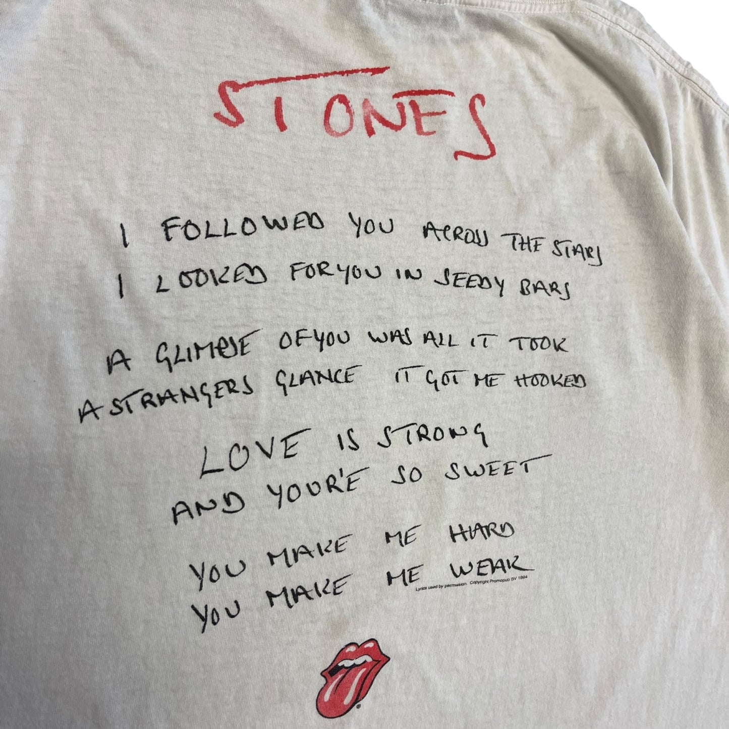 Vintage The Rolling Stones Voodoo Lounge Eye T Shirt