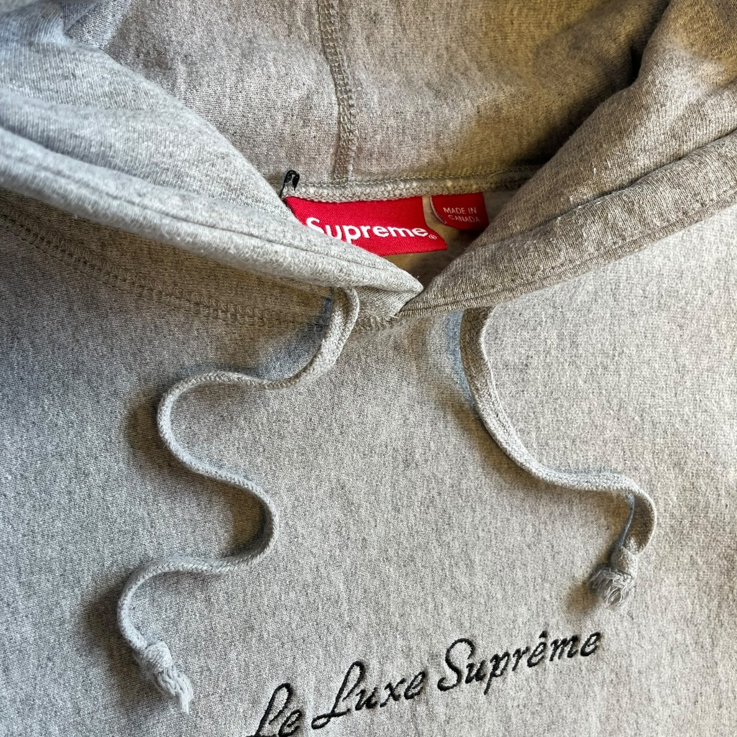 Supreme De Luxe Supreme Heather Grey Hoodie