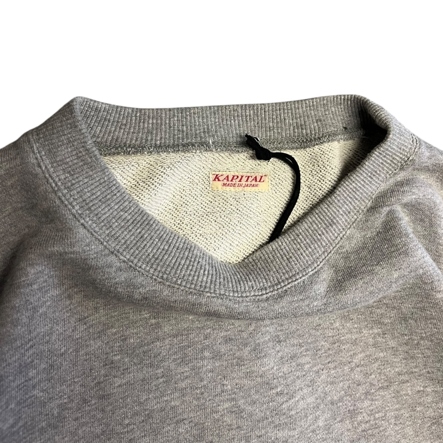 Kapital Smiley Face Sleeve Grey Sweatshirt