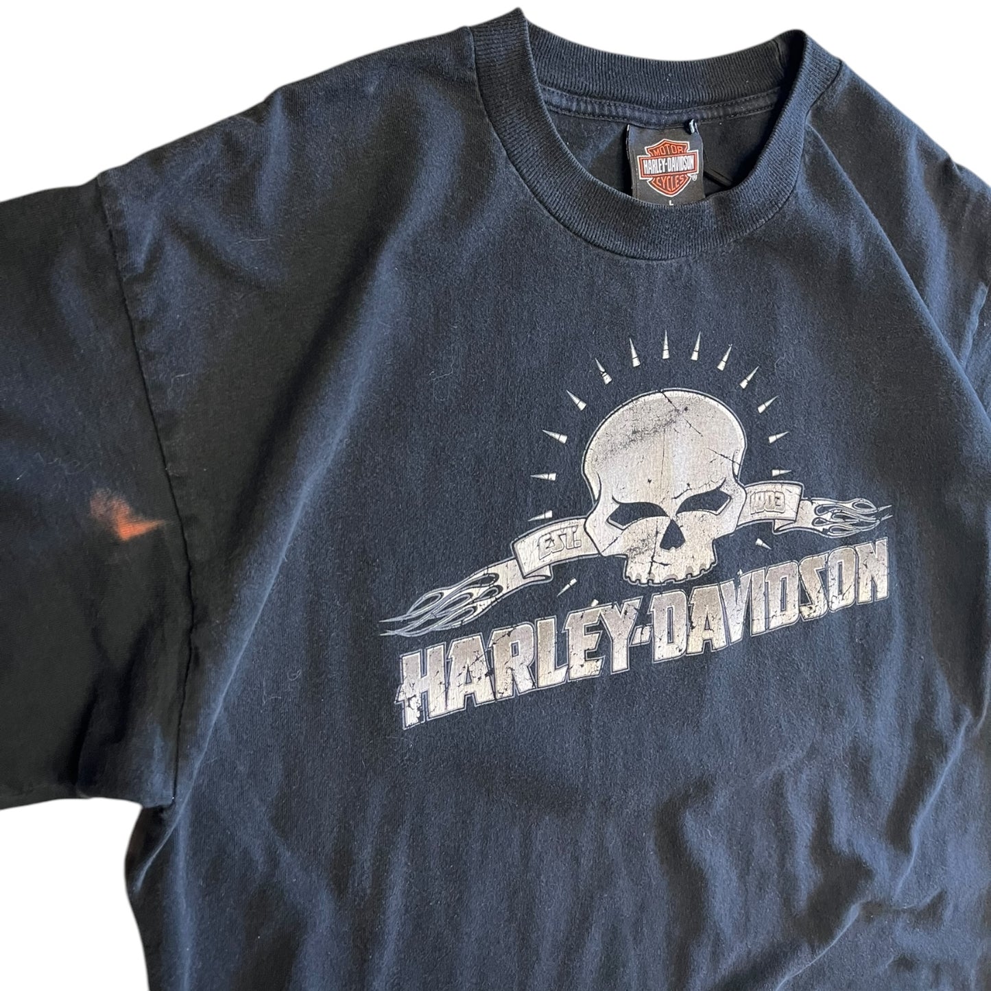 Y2K Harley Davidson Bright Skull Tee