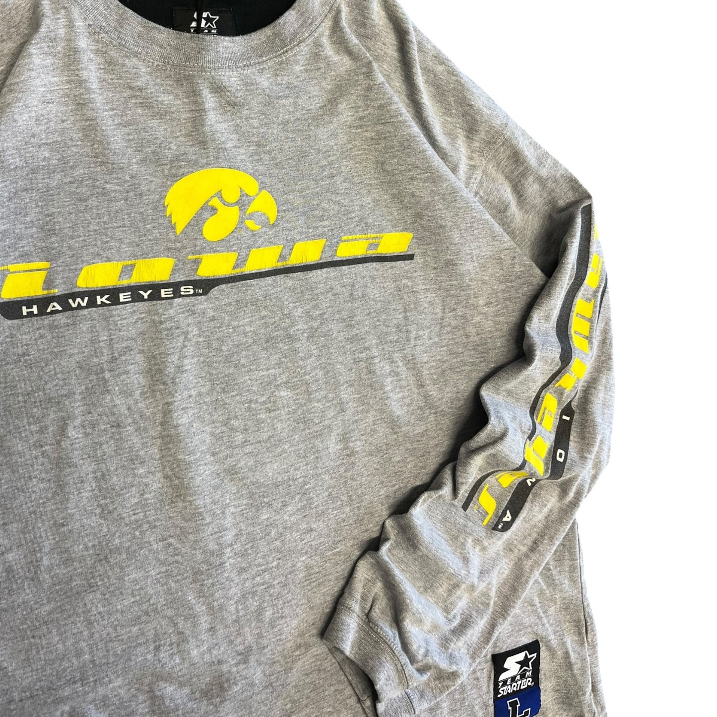 Y2K Starter Iowa Hawkeyes Grey L/S Tee