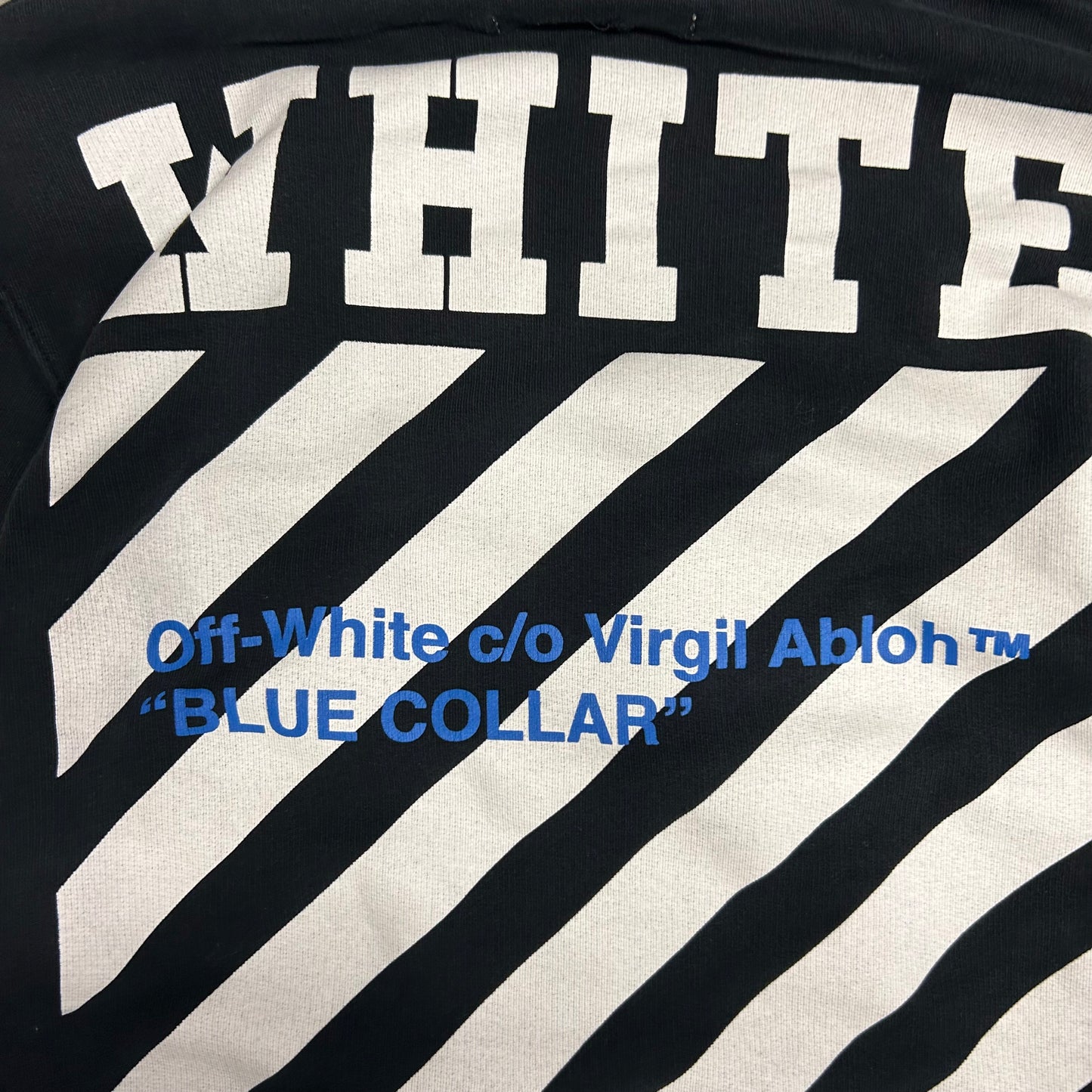 Off White Blue Collar Hoodie