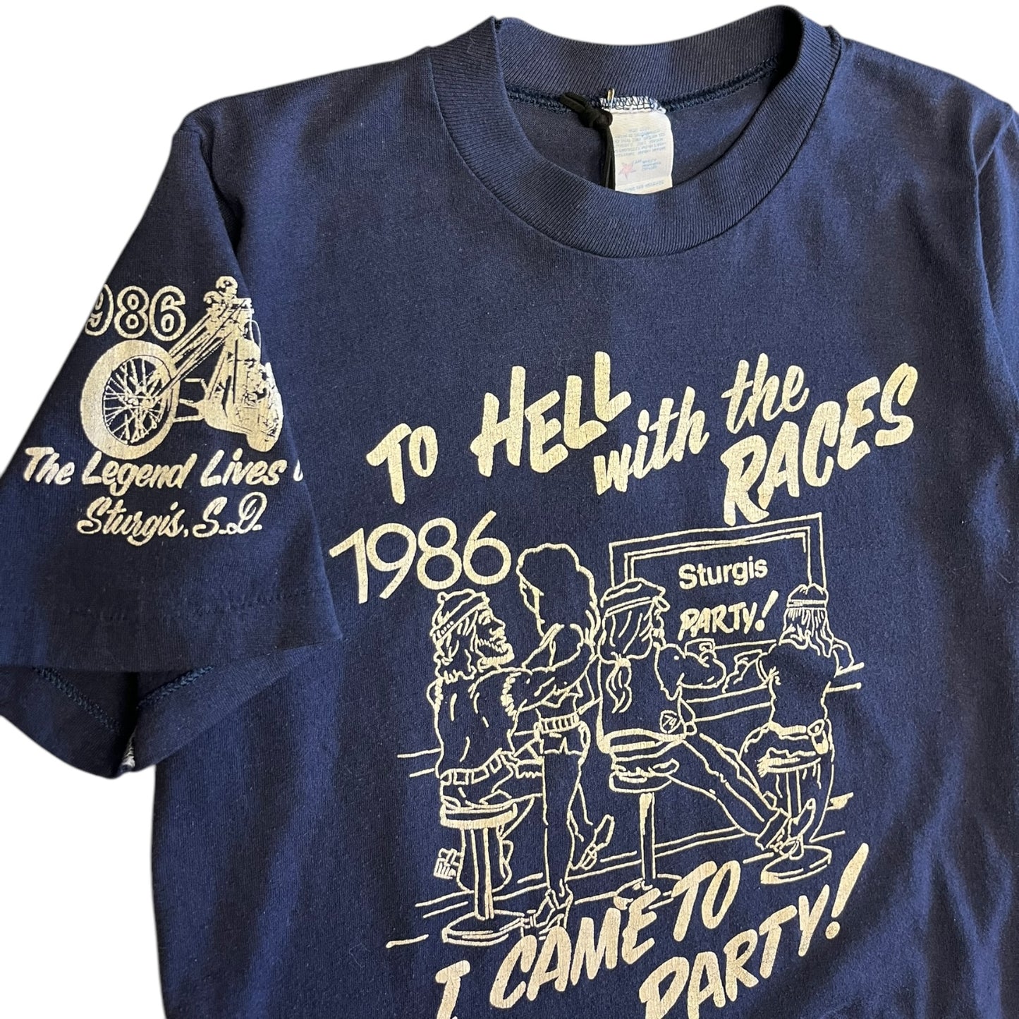 Vintage ‘86 “To Hell With The Races” Sturgis Tee