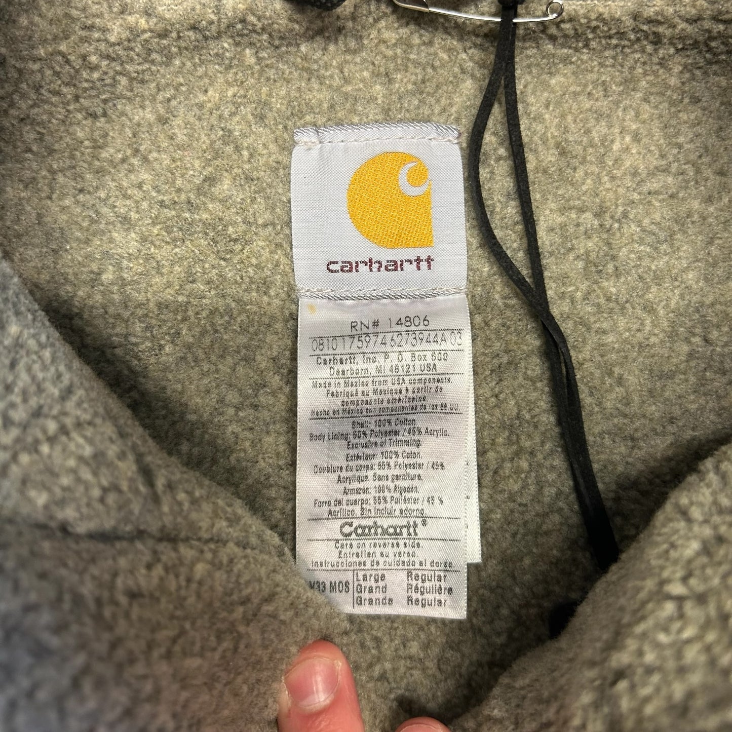 Carhattt ‘V33 MOS’ Fleece Lined Vest