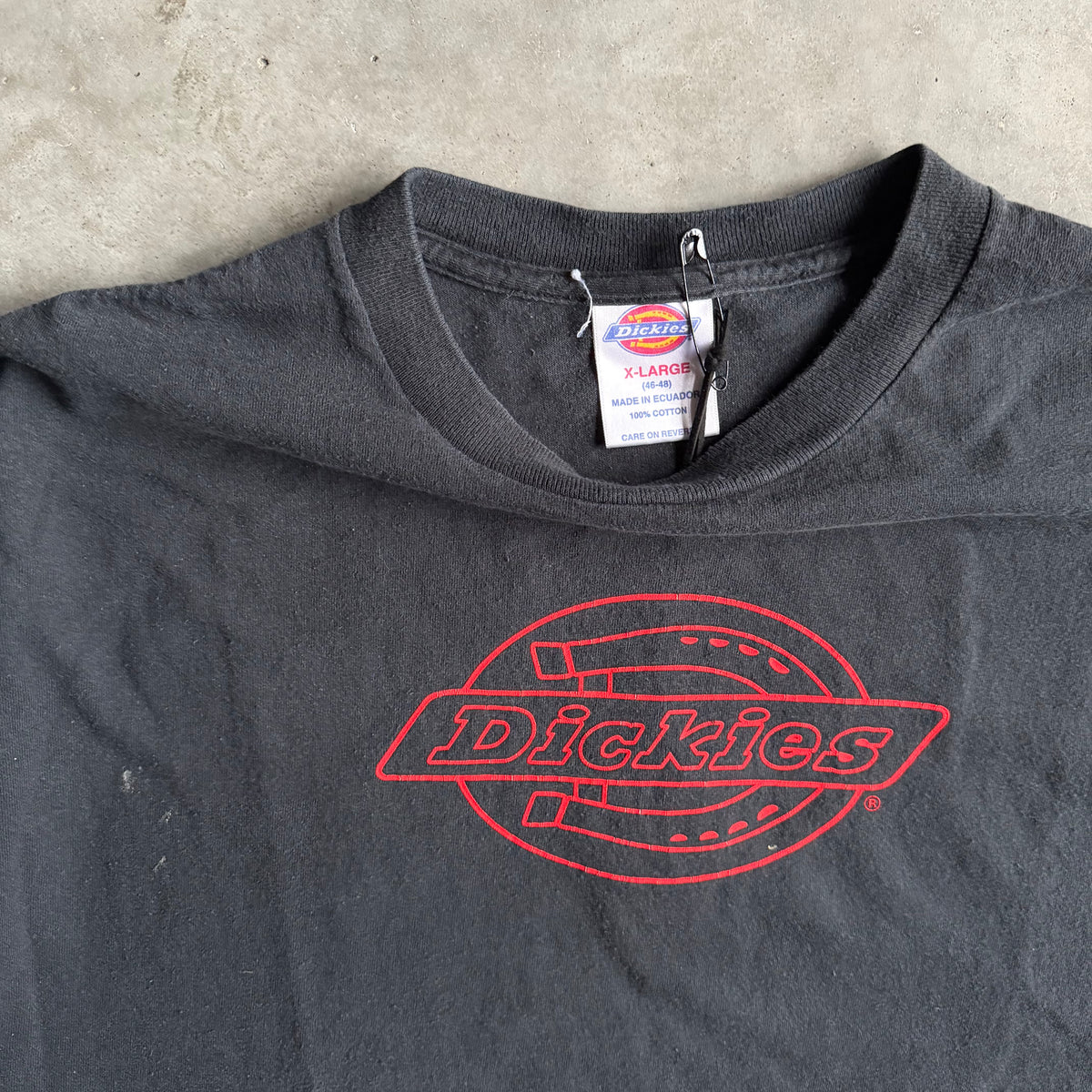 Y2K Dickies Red Logo Black T Shirt