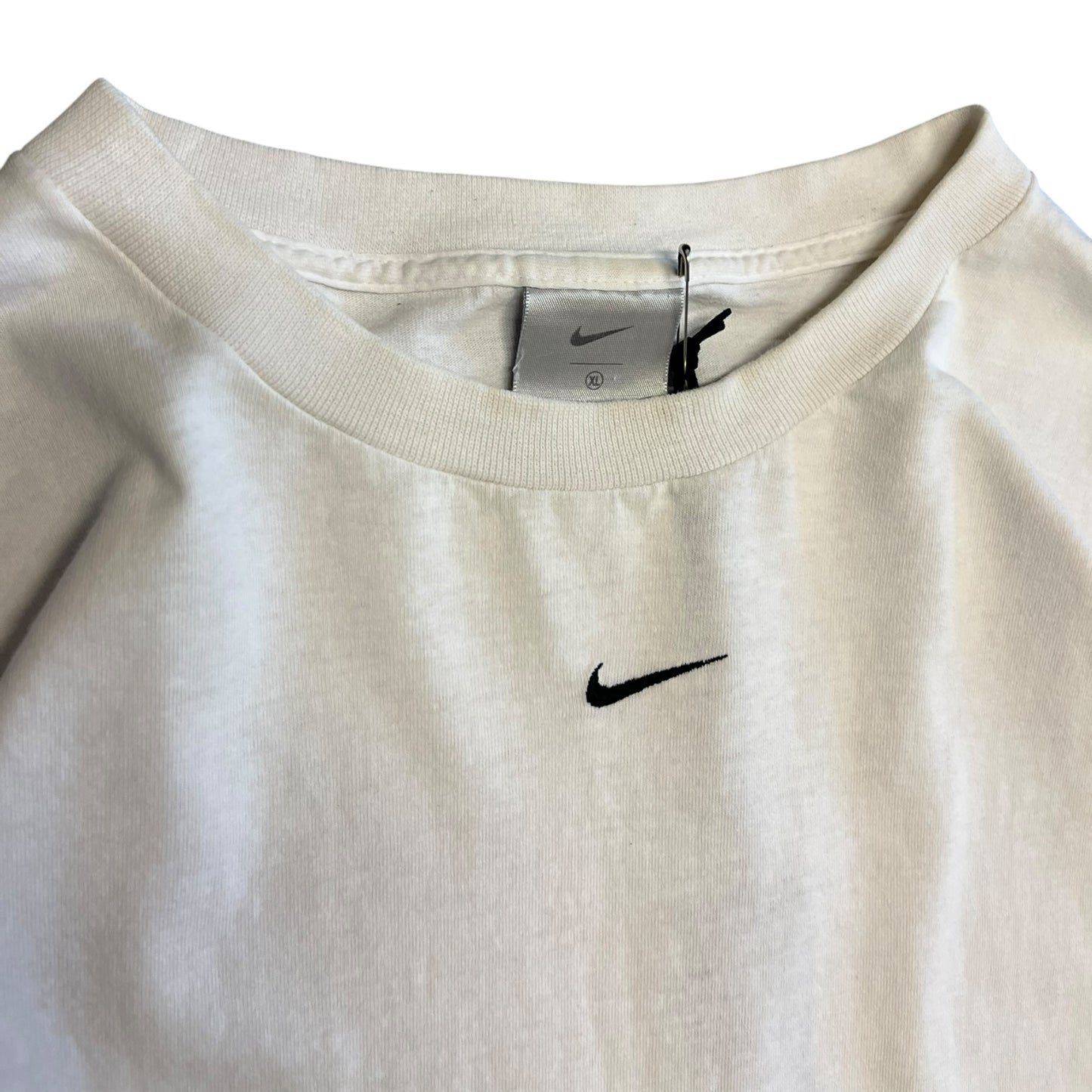 Y2K Nike Center Swoosh White Longsleeve Tee