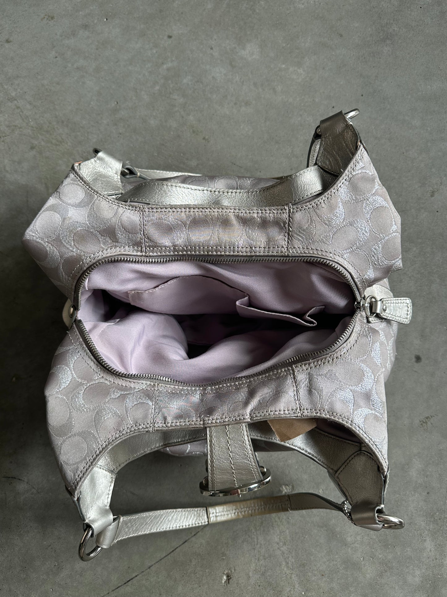 2011 Coach F18909 Soho Hobo Bag In Gray/Silver