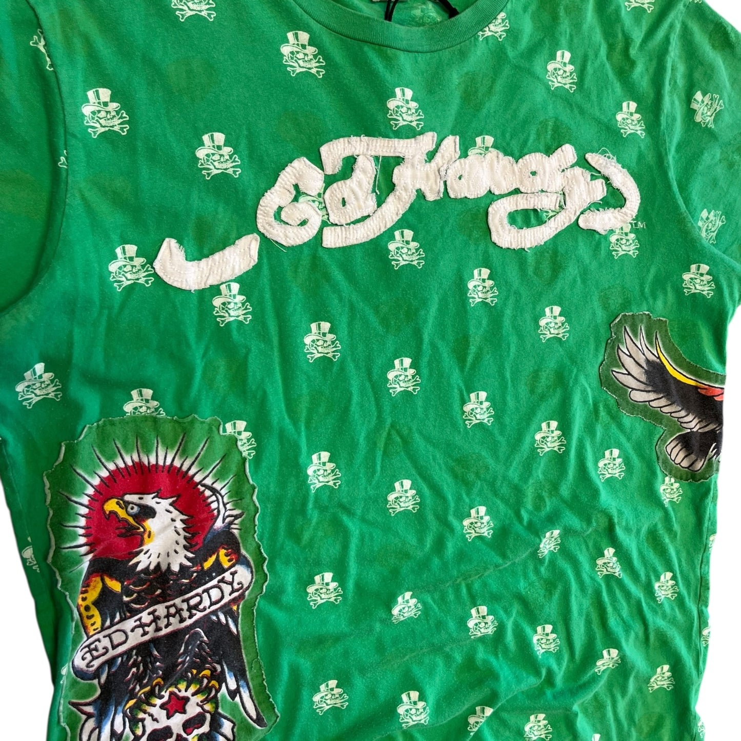 Y2K Ed Hardy Christian Audigier AOP Tee